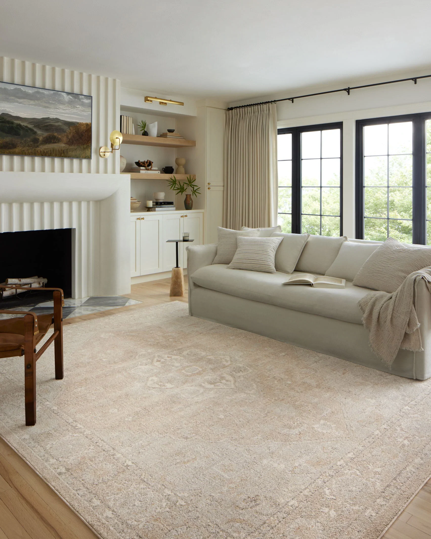 Loloi Odette Traditional in Beige and Silver 2' 7" x 10' Runner Rug (ODT-05) - Image 2