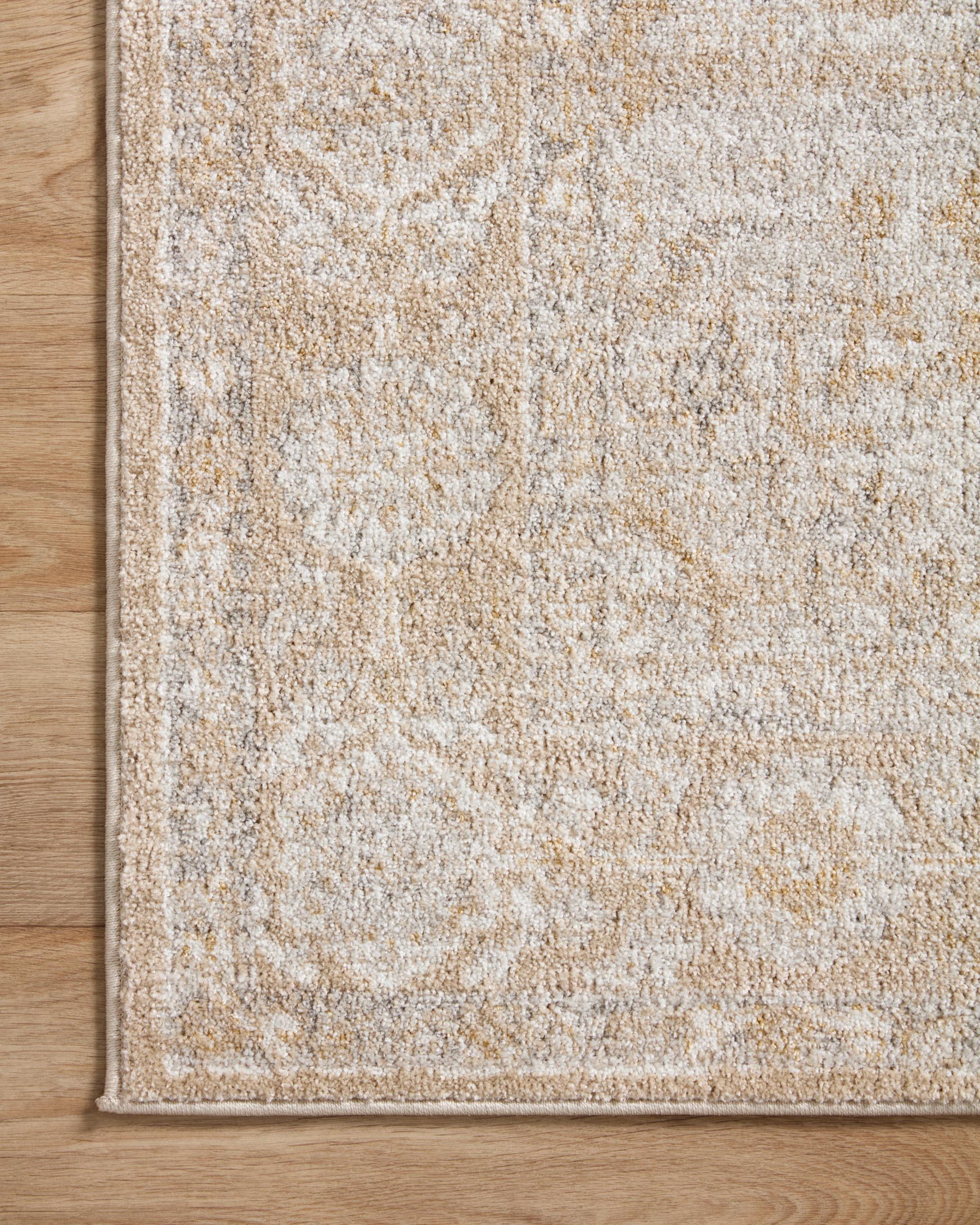 Loloi Odette Traditional in Beige and Silver 5' 3" x 5' 3" Round Accent Rug (ODT-05) - Image 5