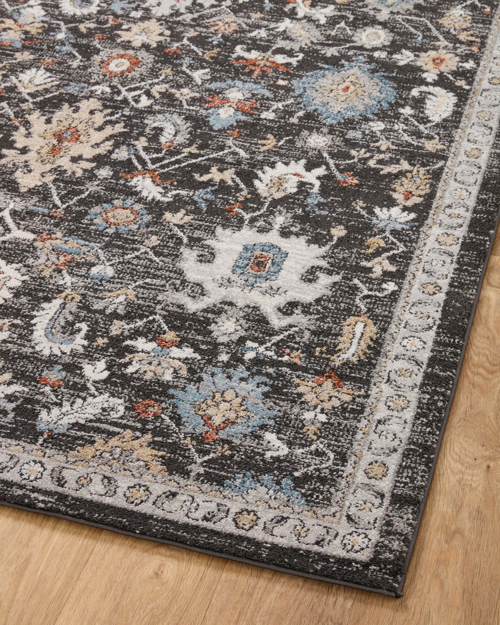 Loloi Odette Traditional in Charcoal 2' 7" x 10' Runner Rug (ODT-04) - Image 8
