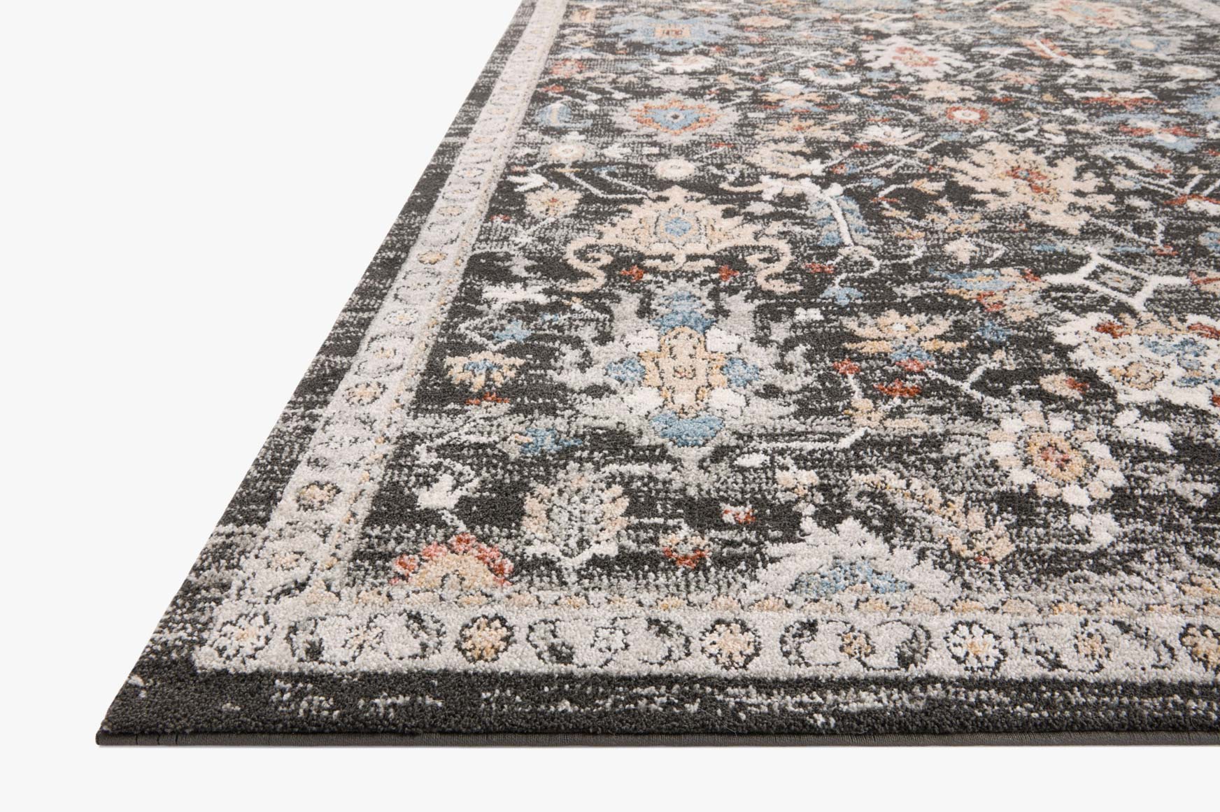 Loloi Odette Traditional in Charcoal 9'2" x 13' Area Rug (ODT-04) - Image 4