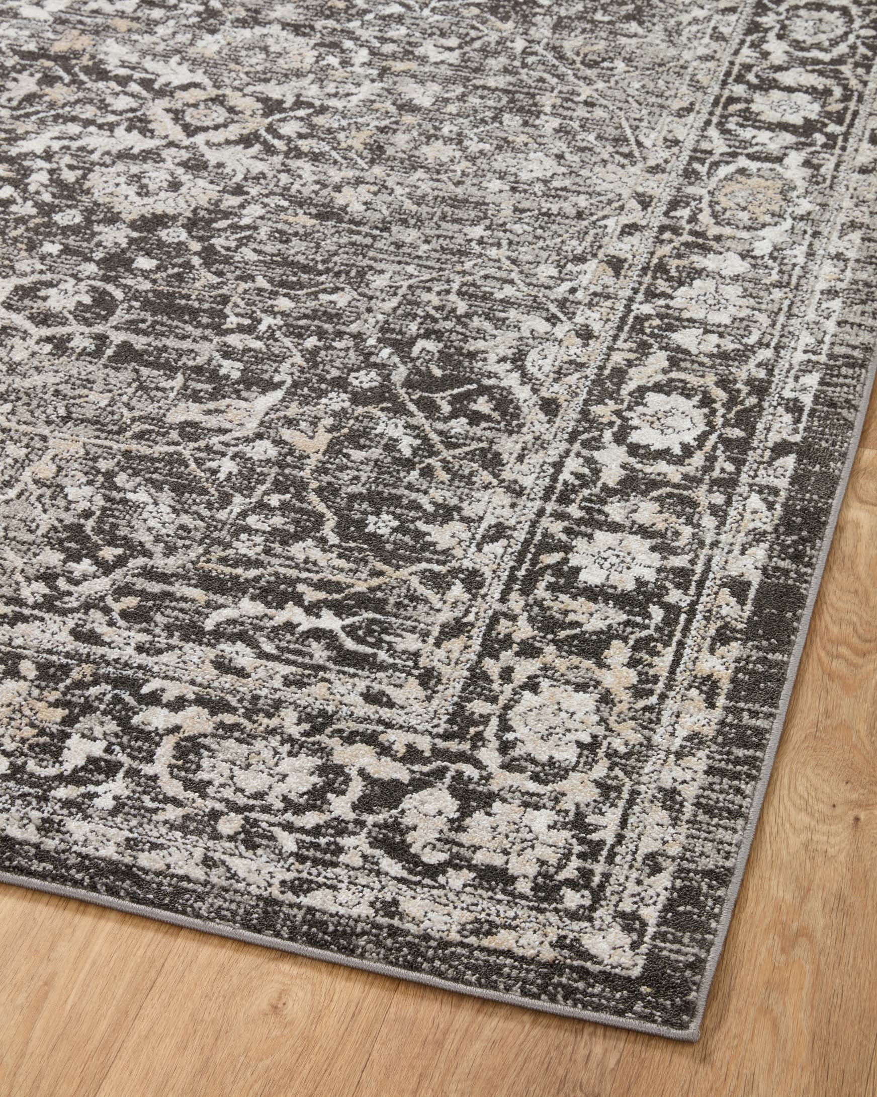 Loloi Odette Traditional in Charcoal and Silver 2' 7" x 12' Runner Rug (ODT-01) - Image 7