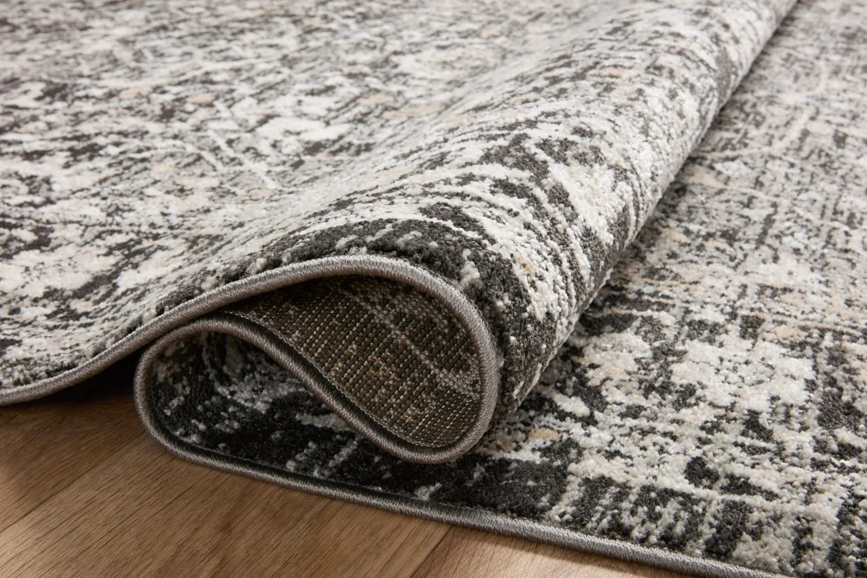 Loloi Odette Traditional in Charcoal and Silver 2' 7" x 16' Runner Rug (ODT-01) - Image 4