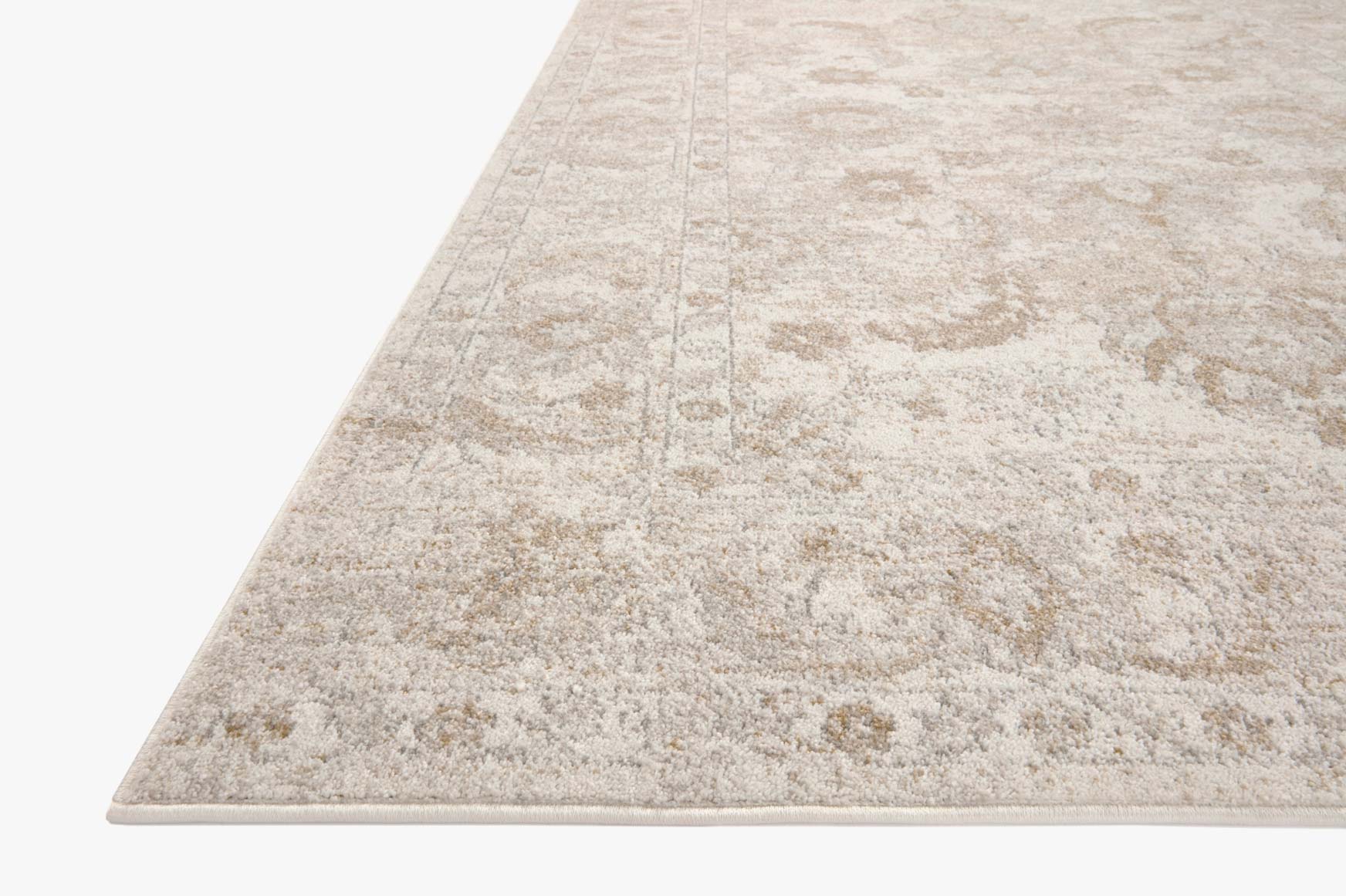 Loloi Odette Traditional in Ivory and Beige 5' 3" x 5' 3" Round Accent Rug (ODT-03) - Image 3