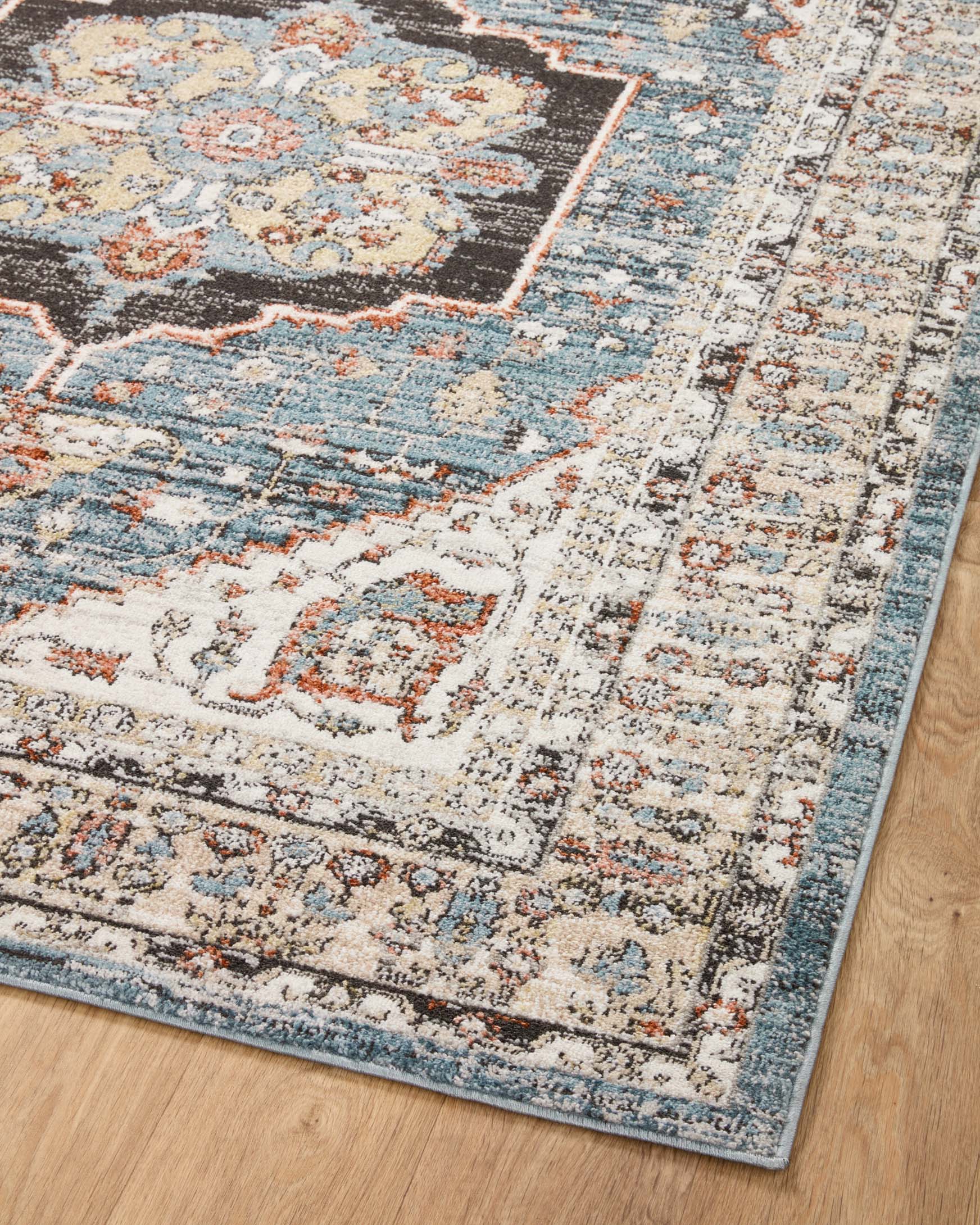 Loloi Odette Traditional in Sky 6' 7" x 9' 6" Area Rug (ODT-06) - Image 7