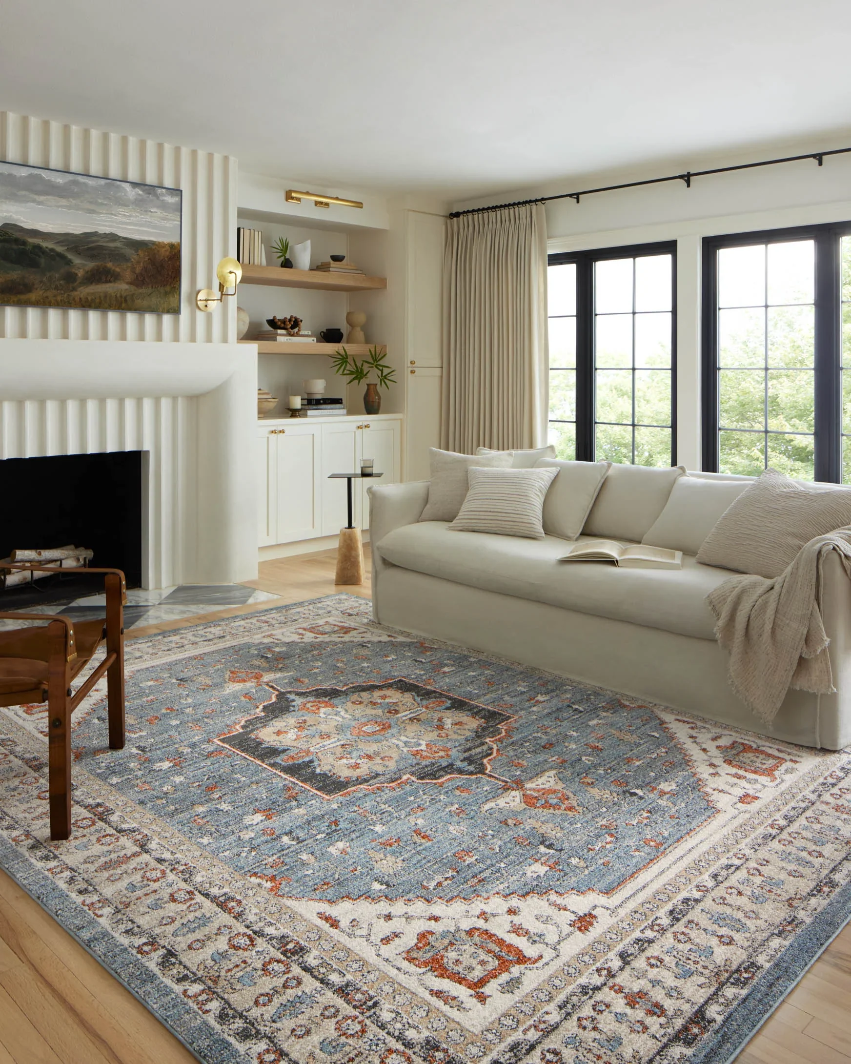 Loloi Odette Traditional in Sky 9'2" x 13' Area Rug (ODT-06) - Image 2