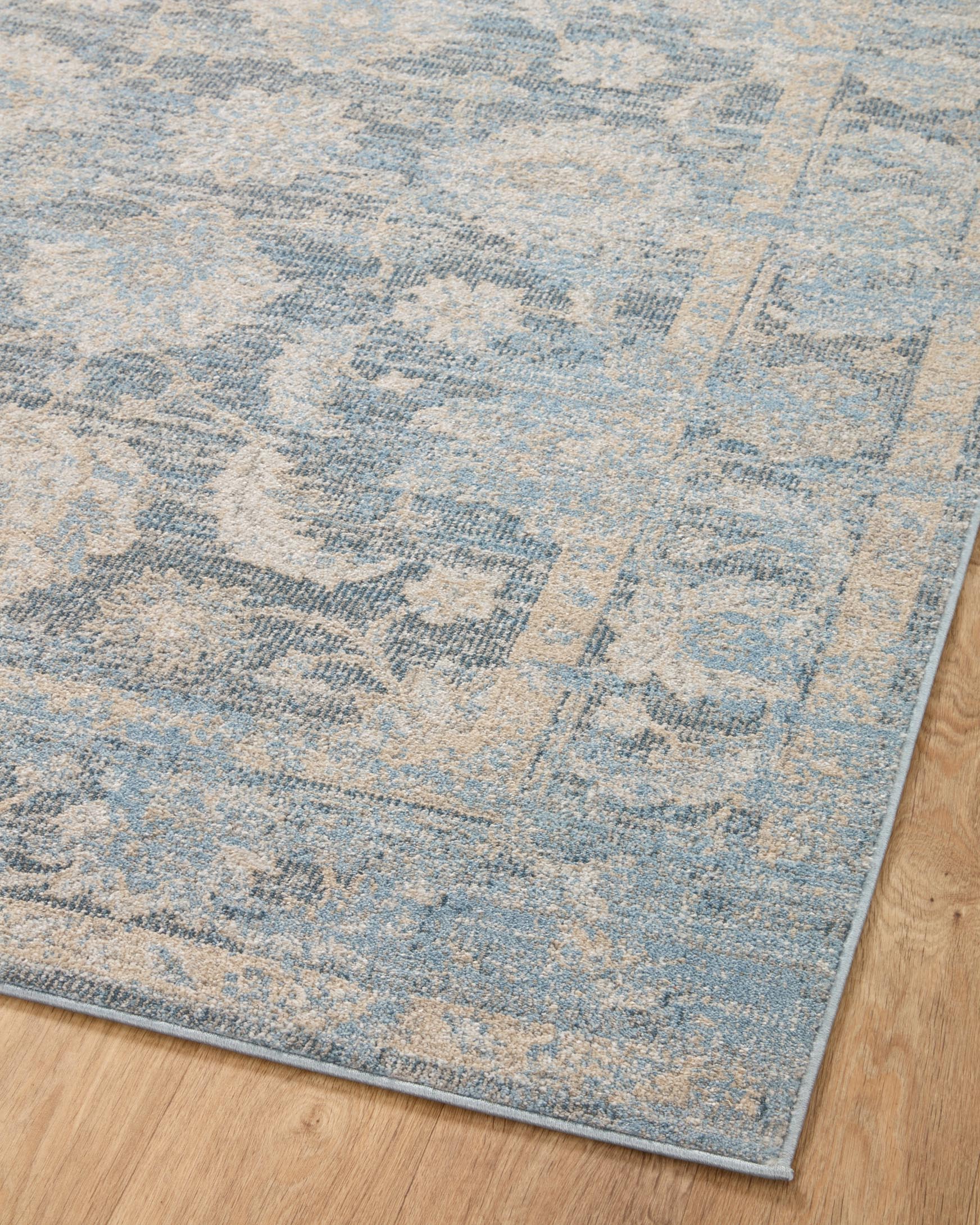 Loloi Odette Traditional in Sky and Beige 2' 7" x 12' Runner Rug (ODT-03) - Image 7