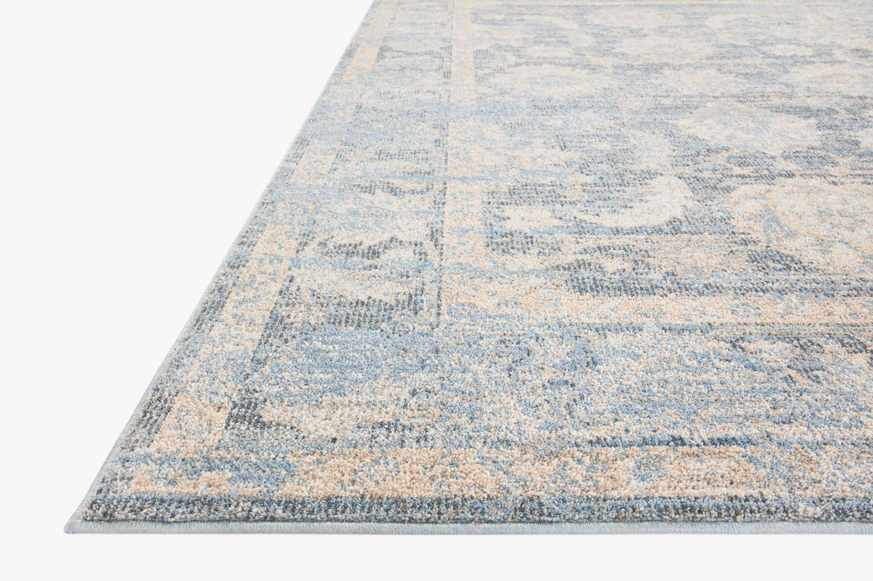 Loloi Odette Traditional in Sky and Beige 6' 7" x 9' 6" Area Rug (ODT-03) - Image 3