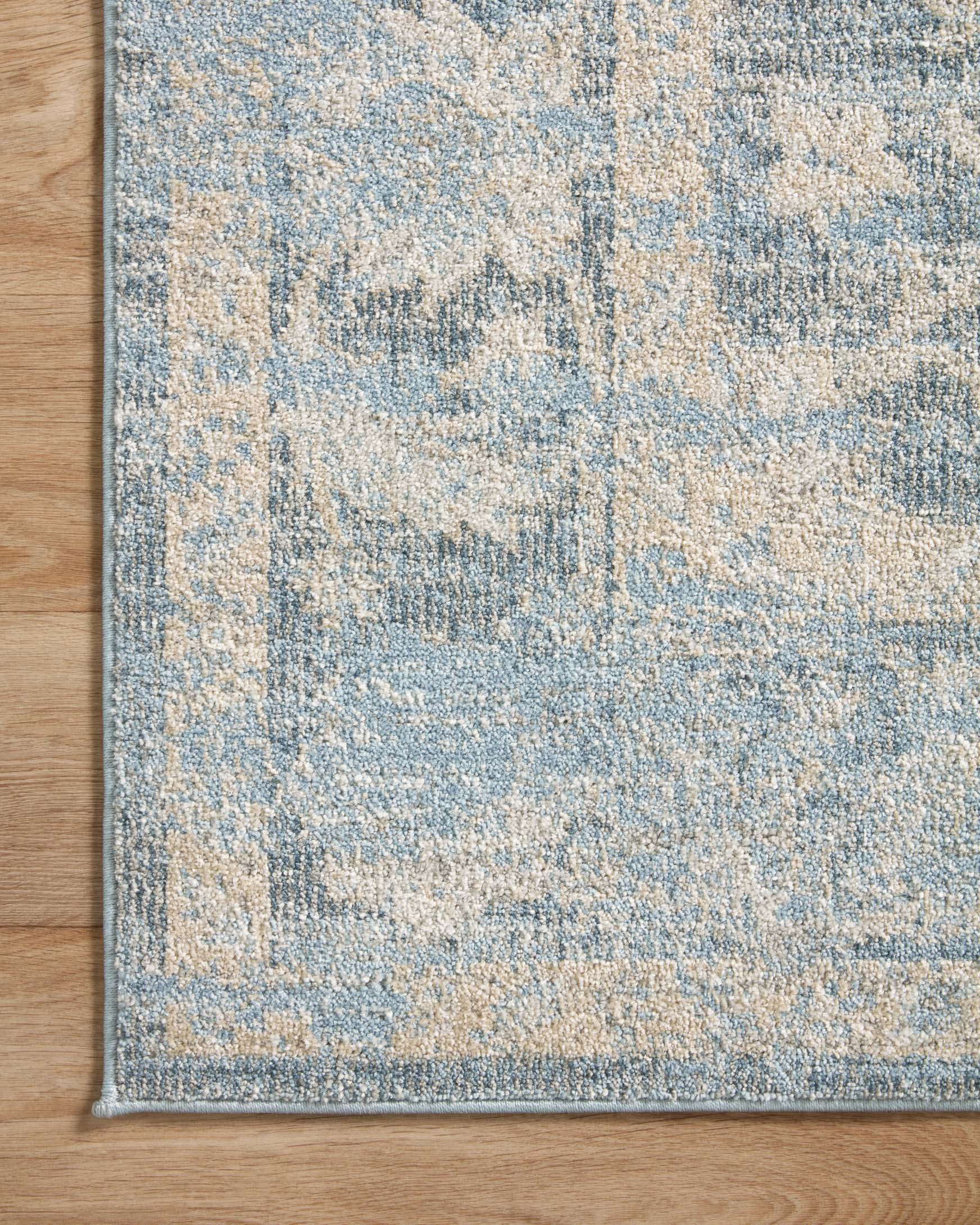 Loloi Odette Traditional in Sky and Beige 9'2" x 9'2" Round Area Rug (ODT-03) - Image 5
