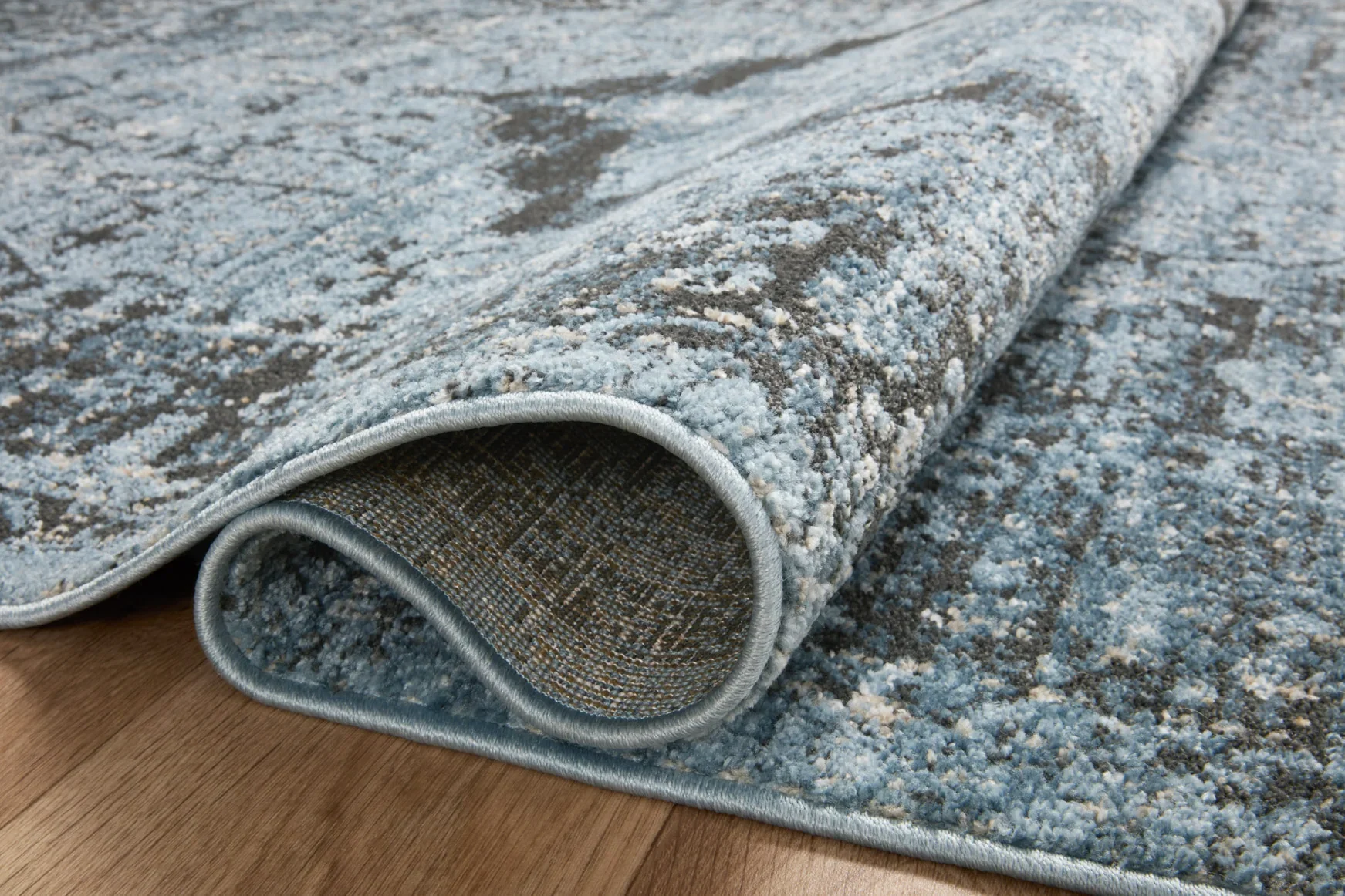 Loloi Odette Traditional in Sky and Charcoal 2' 7" x 16' Runner Rug (ODT-08) - Image 4