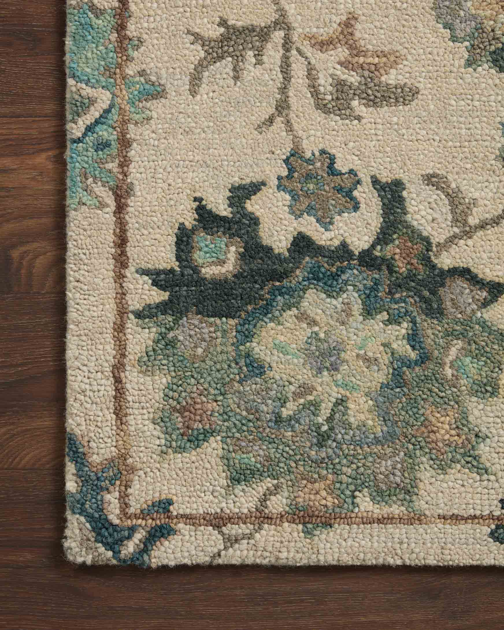 Loloi Padma Transitional Ivory and Blue 2' x 5' Accent Rug - Image 3