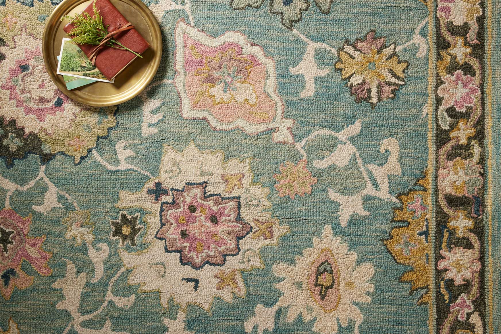 Loloi Padma Transitional Teal 2' 3" x 3' 9" Accent Rug - Image 2