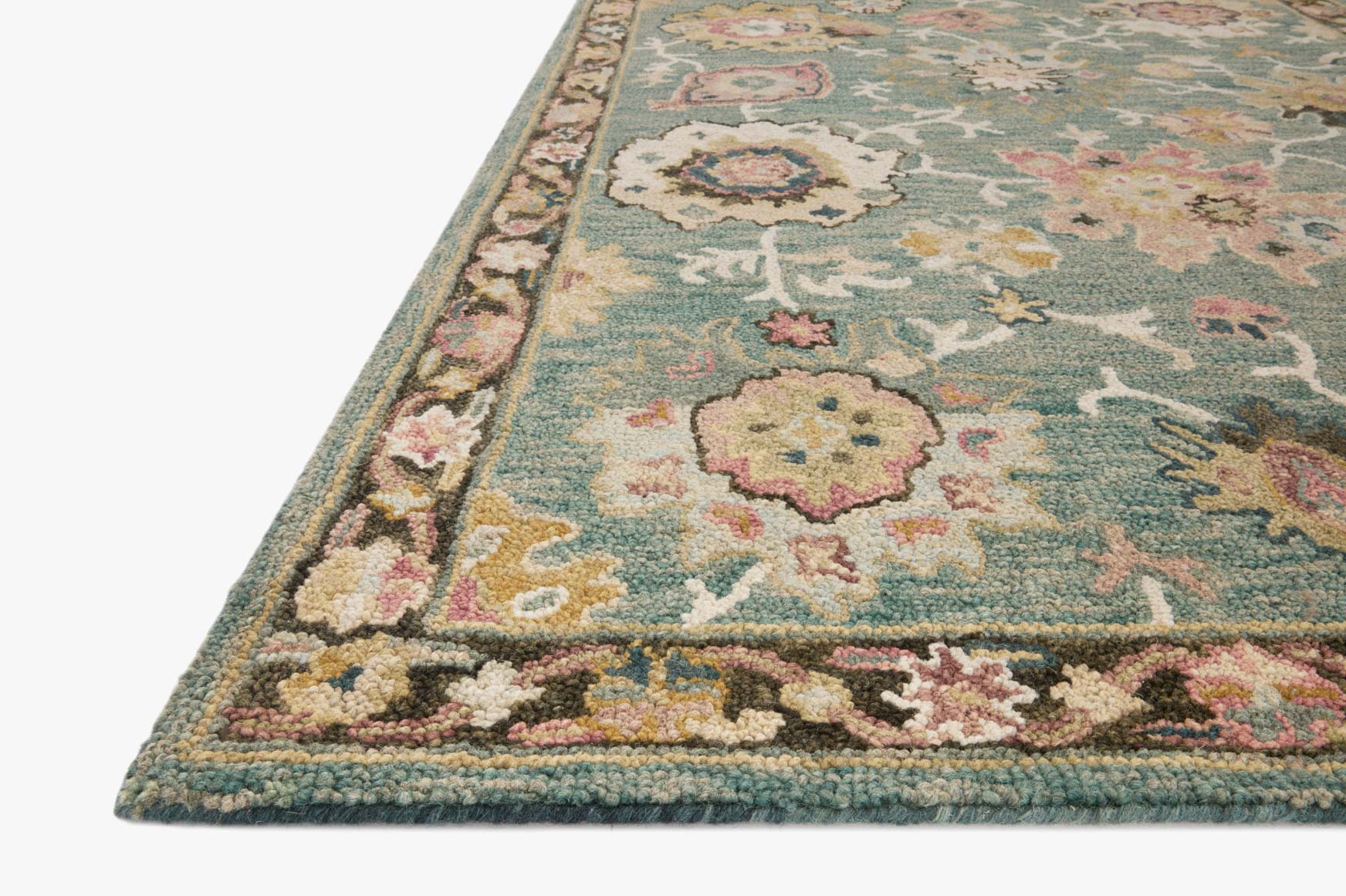 Loloi Padma Transitional Teal 5' x 7' 6" Area Rug - Image 3