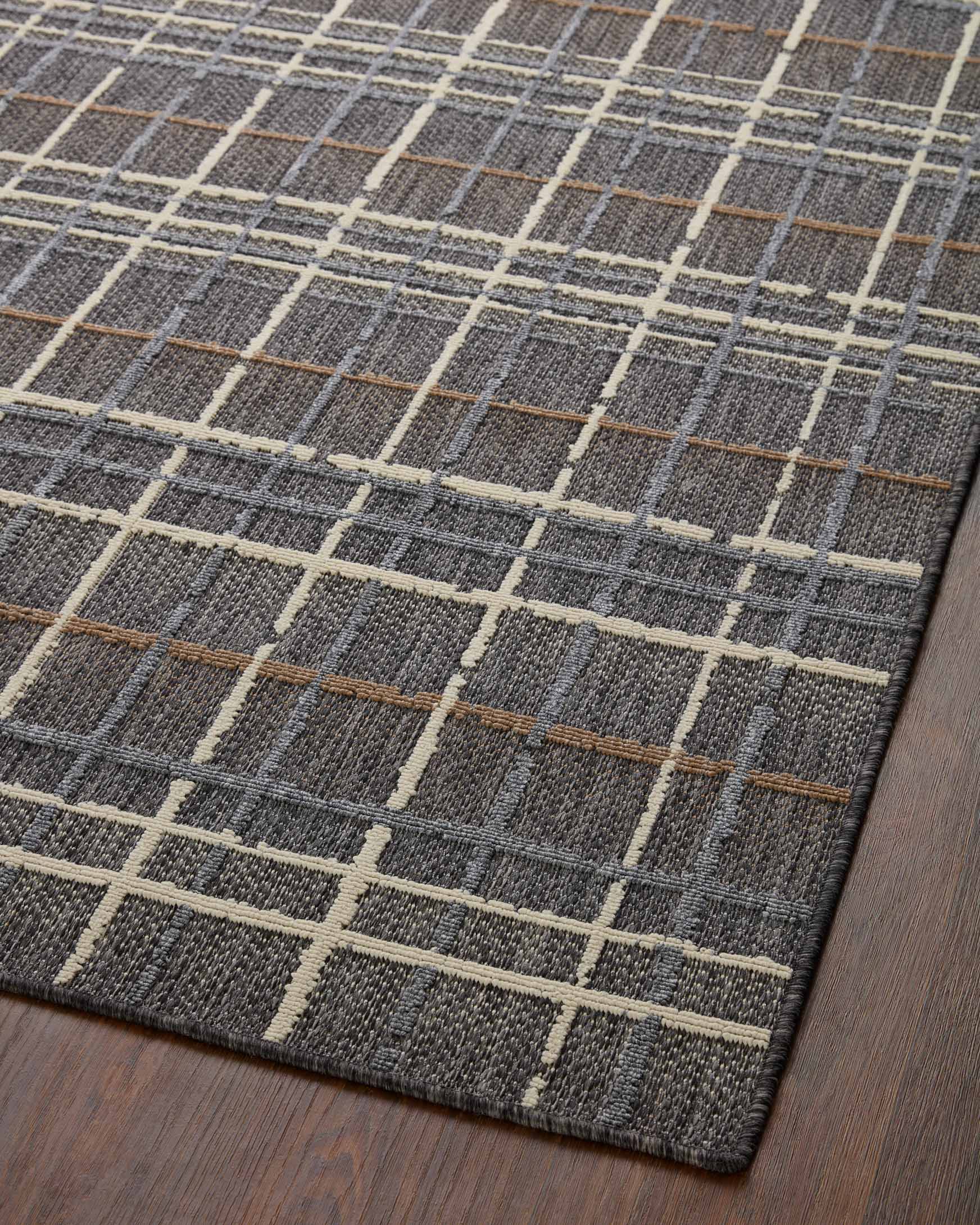 Loloi Rainier Indoor/Outdoor in Charcoal 5' 3" x 7' 7" Area Rug (RAI-11) - Image 7
