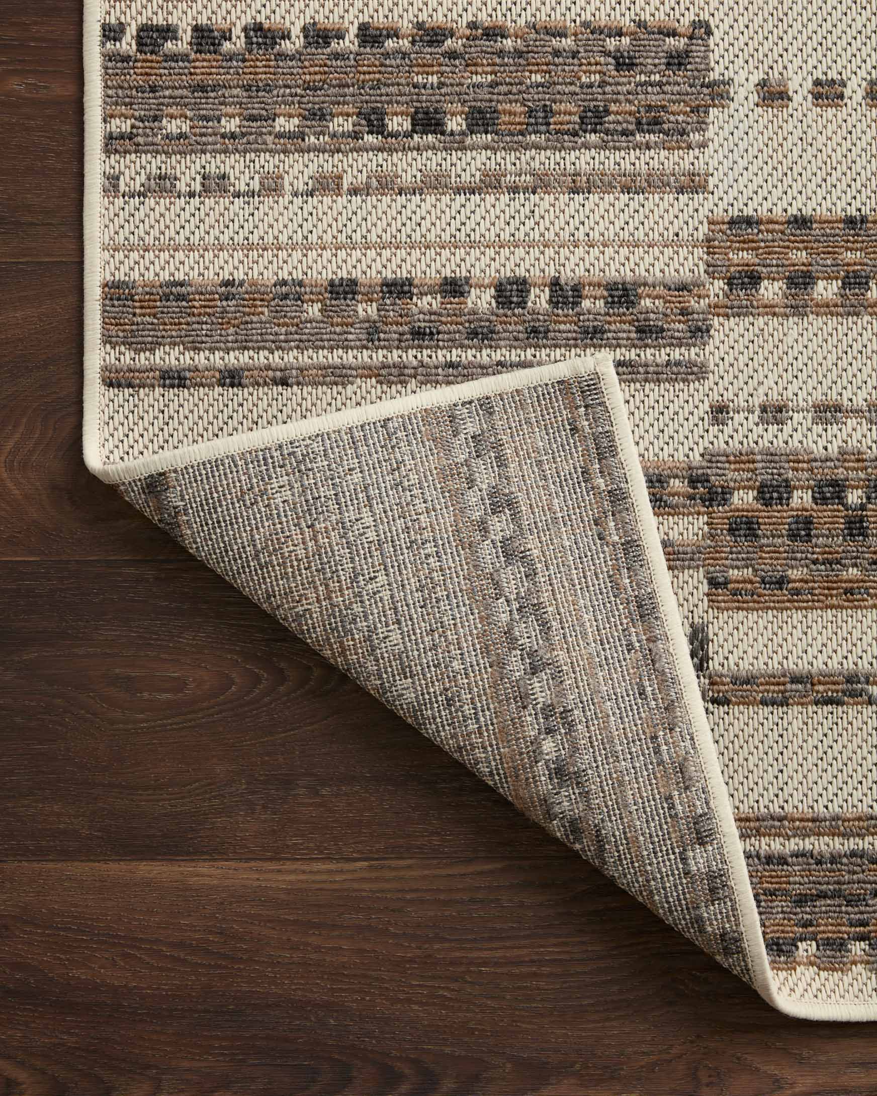 Loloi Rainier Indoor/Outdoor in Ivory and Taupe 5' 3" x 7' 7" Area Rug (RAI-08) - Image 6