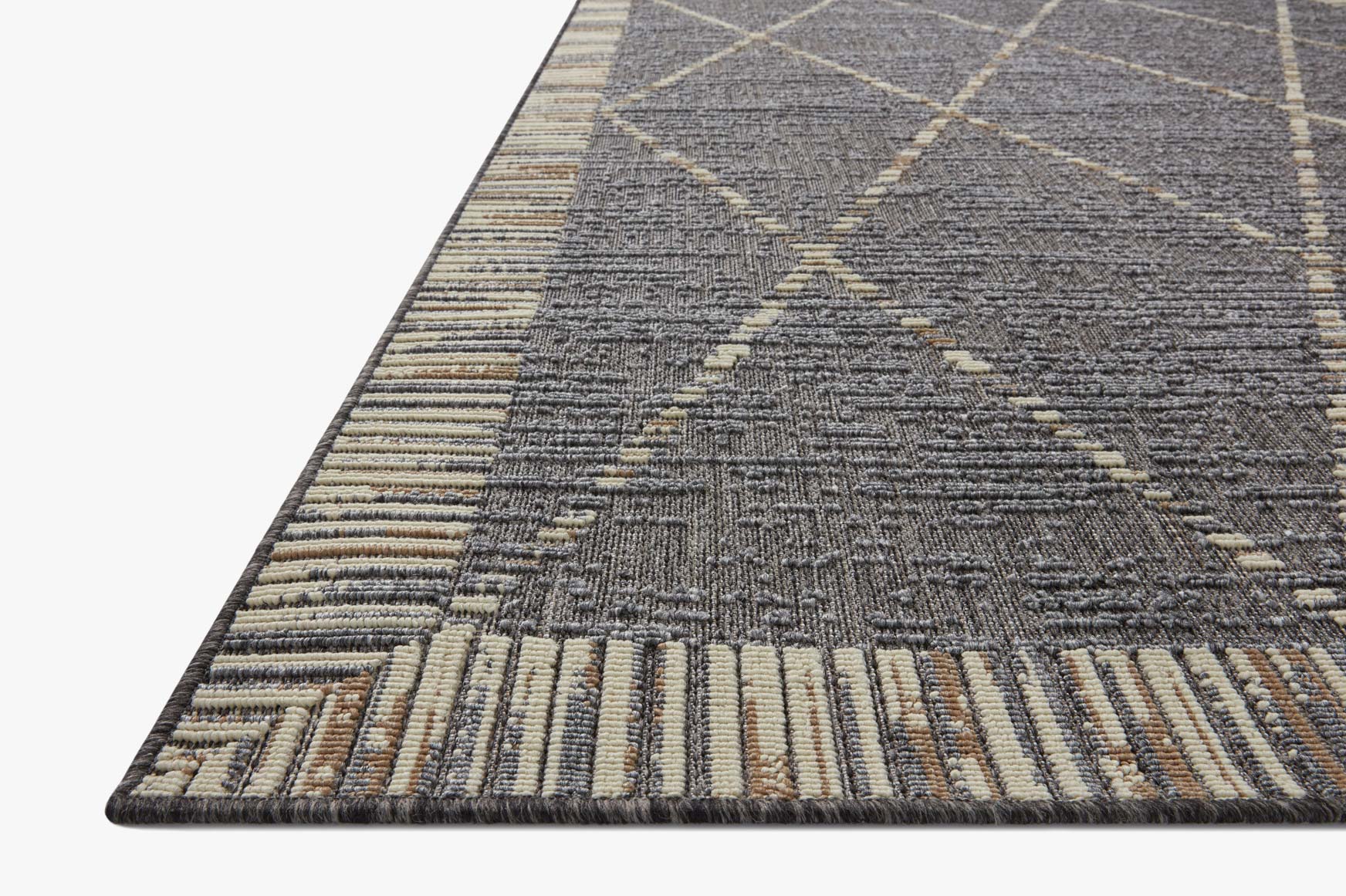 Loloi Rainier Indoor/Outdoor in Slate 18" x 18" Sample Rug (RAI-09) - Image 3