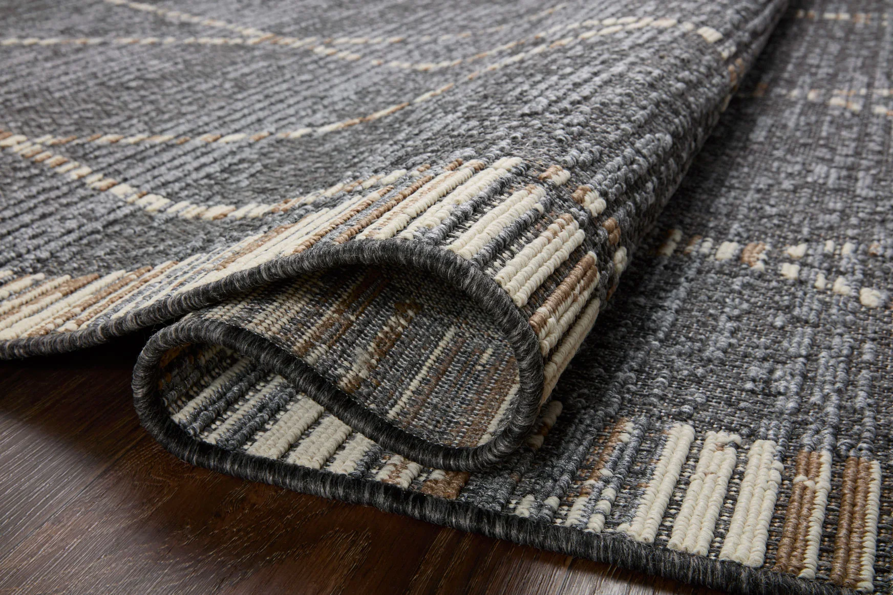 Loloi Rainier Indoor/Outdoor in Slate 18" x 18" Sample Rug (RAI-09) - Image 4