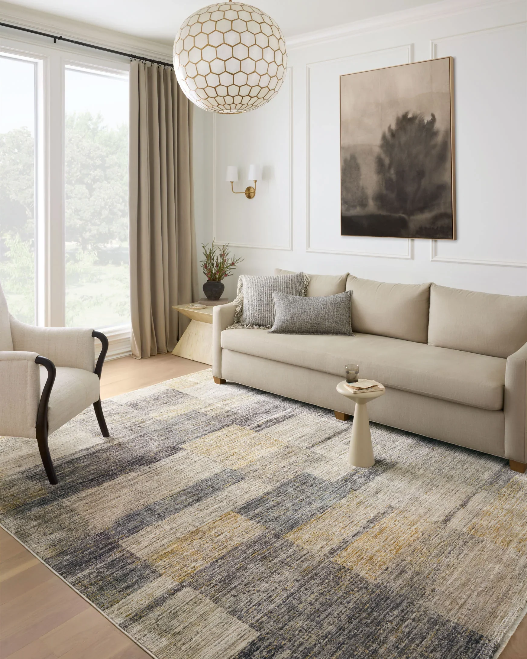 Loloi Soho Contemporary Grey and Gold 3' 6" x 5' 6" Accent Rug - Image 2