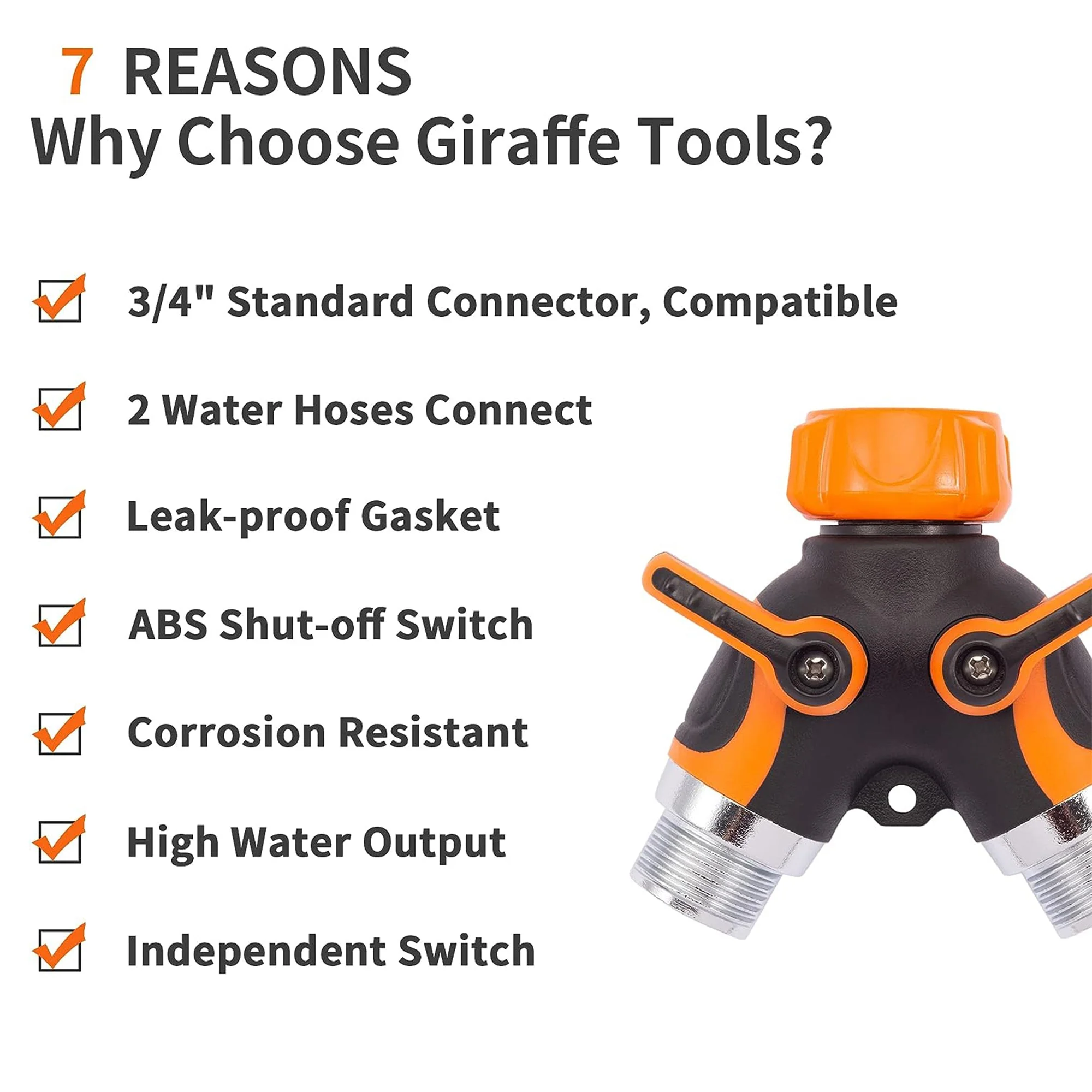 Giraffe Tools Metal Water Hose Splitter (9FLQ1) - Image 6