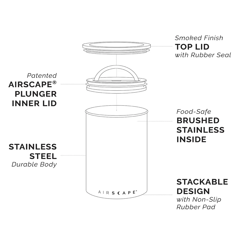 Moccamaster Airscape® Coffee Storage Canister with Inner Lid That Expels Air, 64 Oz (MA006) - Image 3