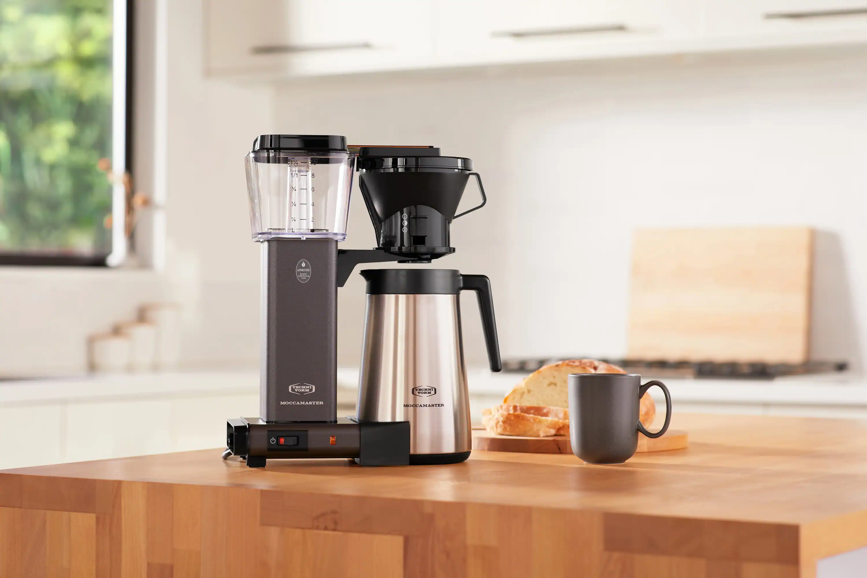 Moccamaster KBT Thermal Carafe 10-Cup Coffee Maker in Stone Grey with Manual Adjust Drip-Stop, 40 Ounce, 1.25L (79115) - Image 2