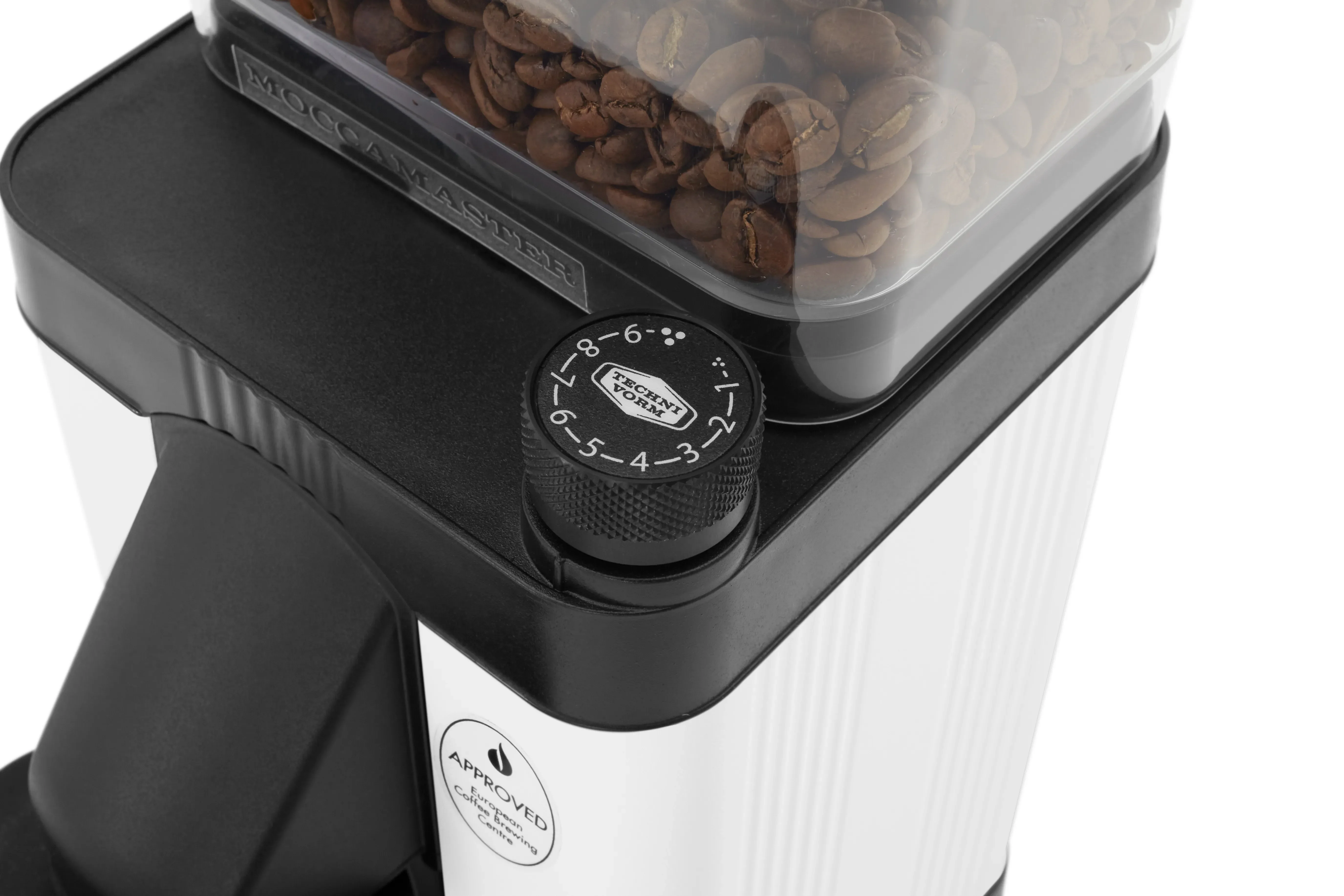 Moccamaster KM5 Burr Grinder in Matte White with 50 mm Burrs Hopper Capacity, 8.8 Ounce (49522) - Image 8