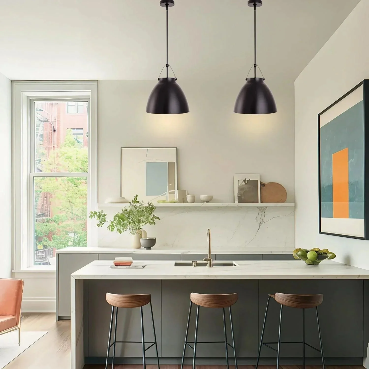 Parrot Uncle Modern 1-Light Metal Dimmable Island Pendant Light - Image 6