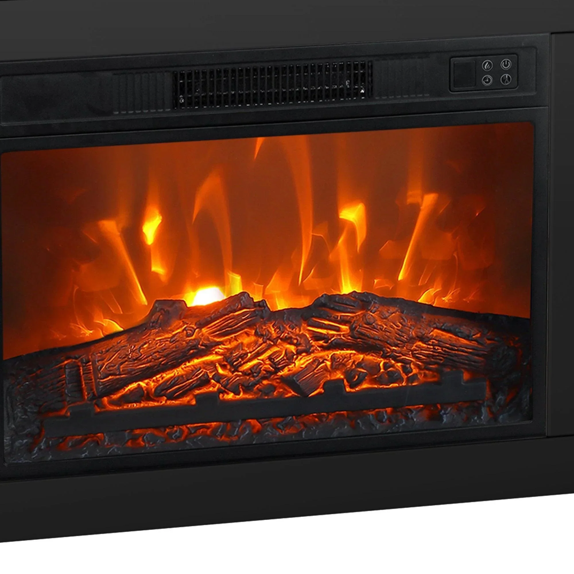 Parrot Uncle Modern 66-Inch LED TV Stand with 23-Inch Insert Electric Fireplace for Living Room - Image 16