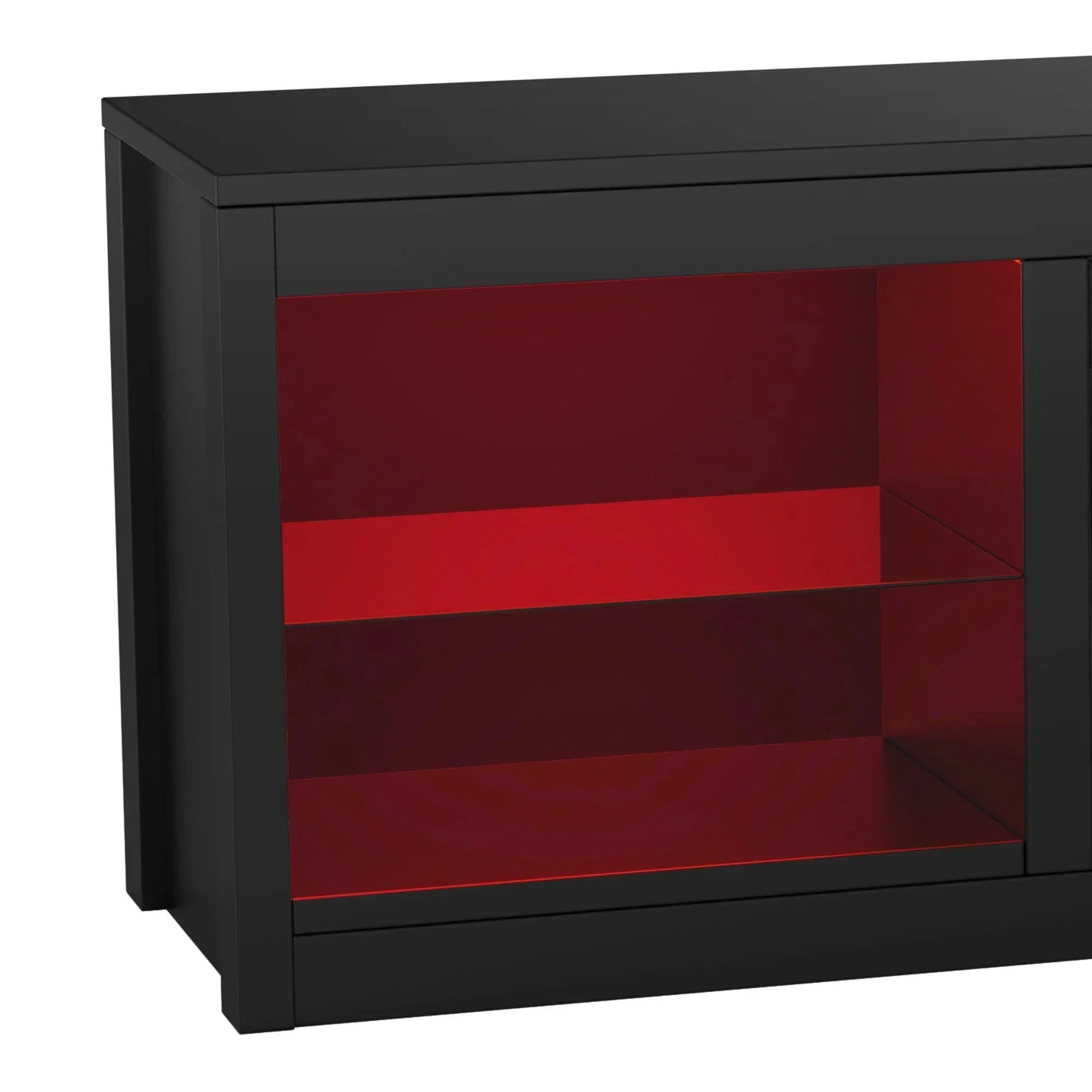 Parrot Uncle Modern 66-Inch LED TV Stand with 23-Inch Insert Electric Fireplace for Living Room - Image 20