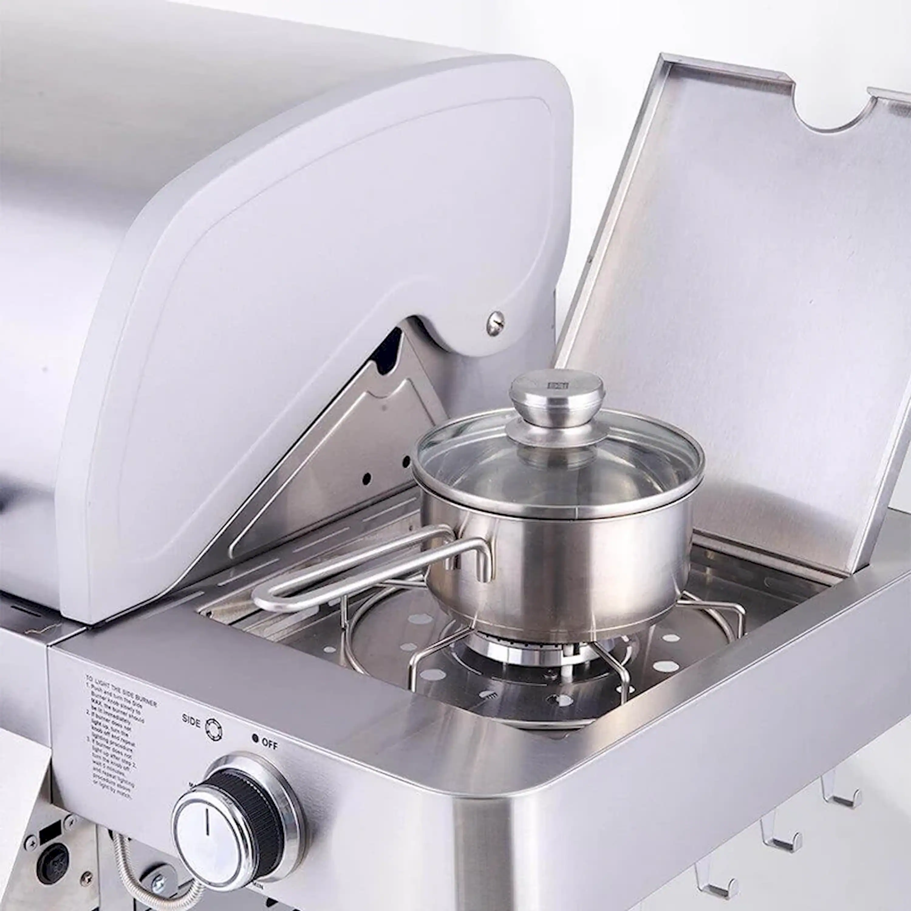 Monument Classic Infrared Propane Gas Grill in Stainless Steel with 4 Burners & 2 Side Burners (24367) - Image 16