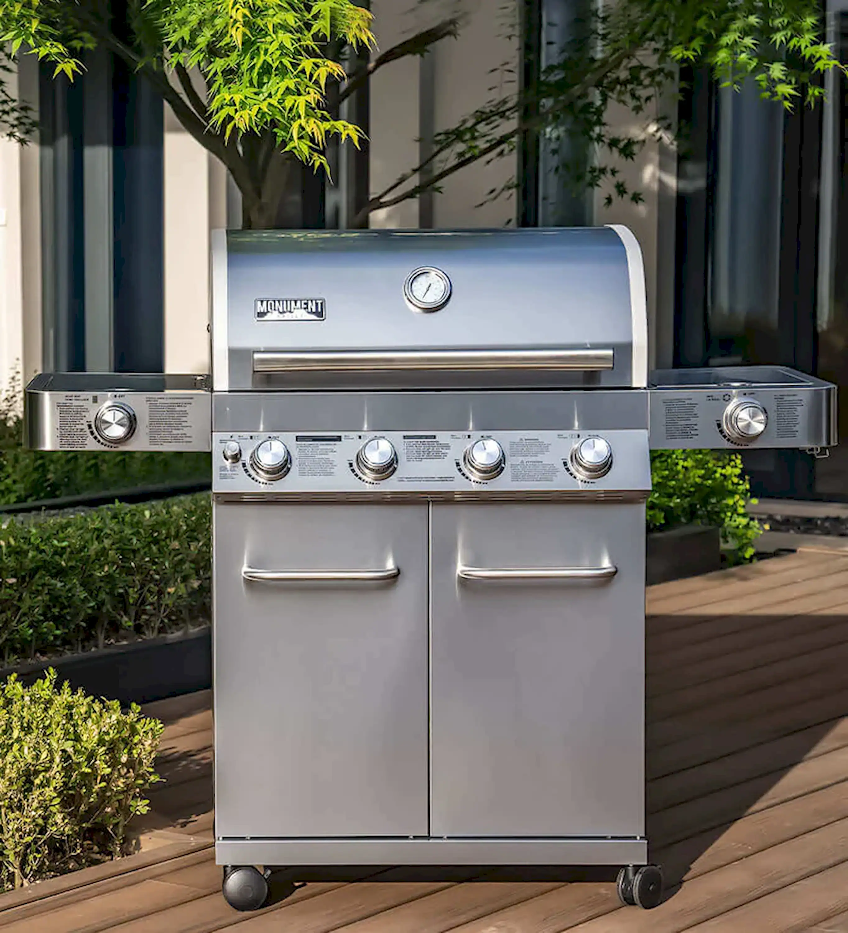 Monument Classic Infrared Propane Gas Grill in Stainless Steel with 4 Burners & 2 Side Burners (24367) - Image 3
