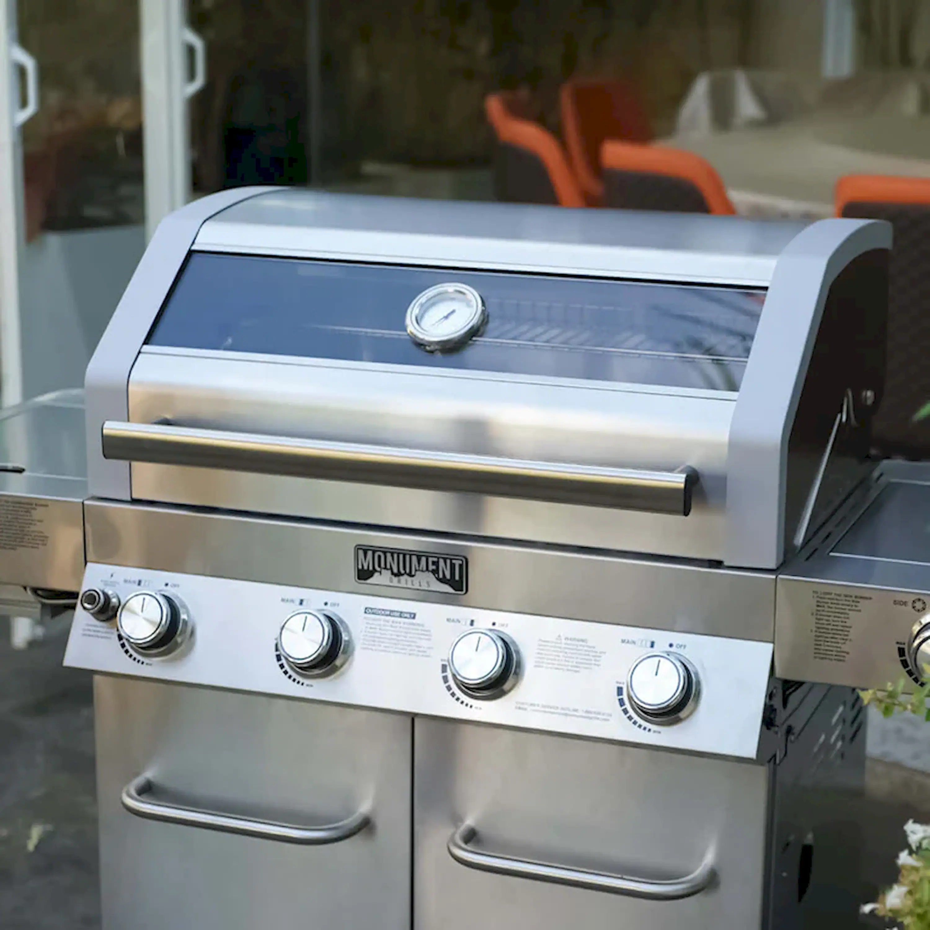 Monument Classic Infrared Propane Gas Grill in Stainless Steel with 4 Burners (35633) - Image 9