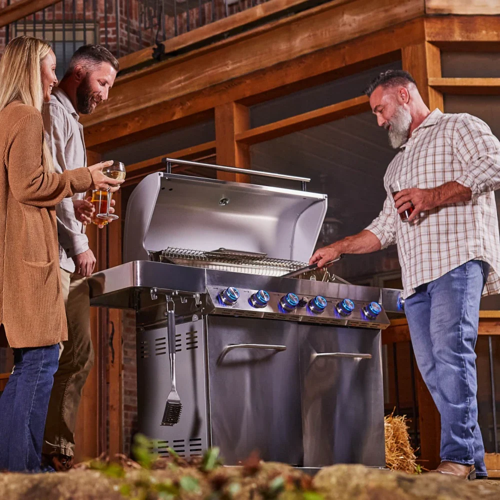 Monument Classic Propane Gas Frilll in Stainless Steel with 6 Burners (77352) - Image 10