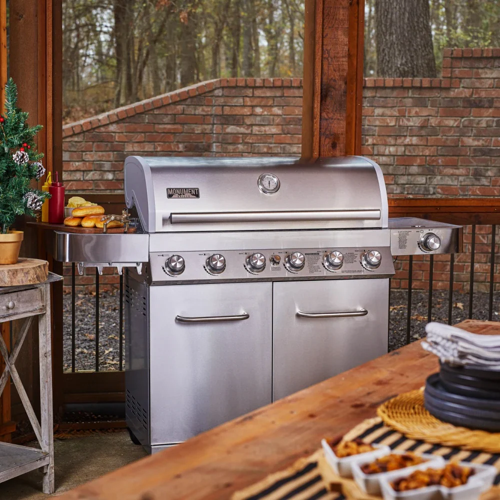 Monument Classic Propane Gas Frilll in Stainless Steel with 6 Burners (77352) - Image 23
