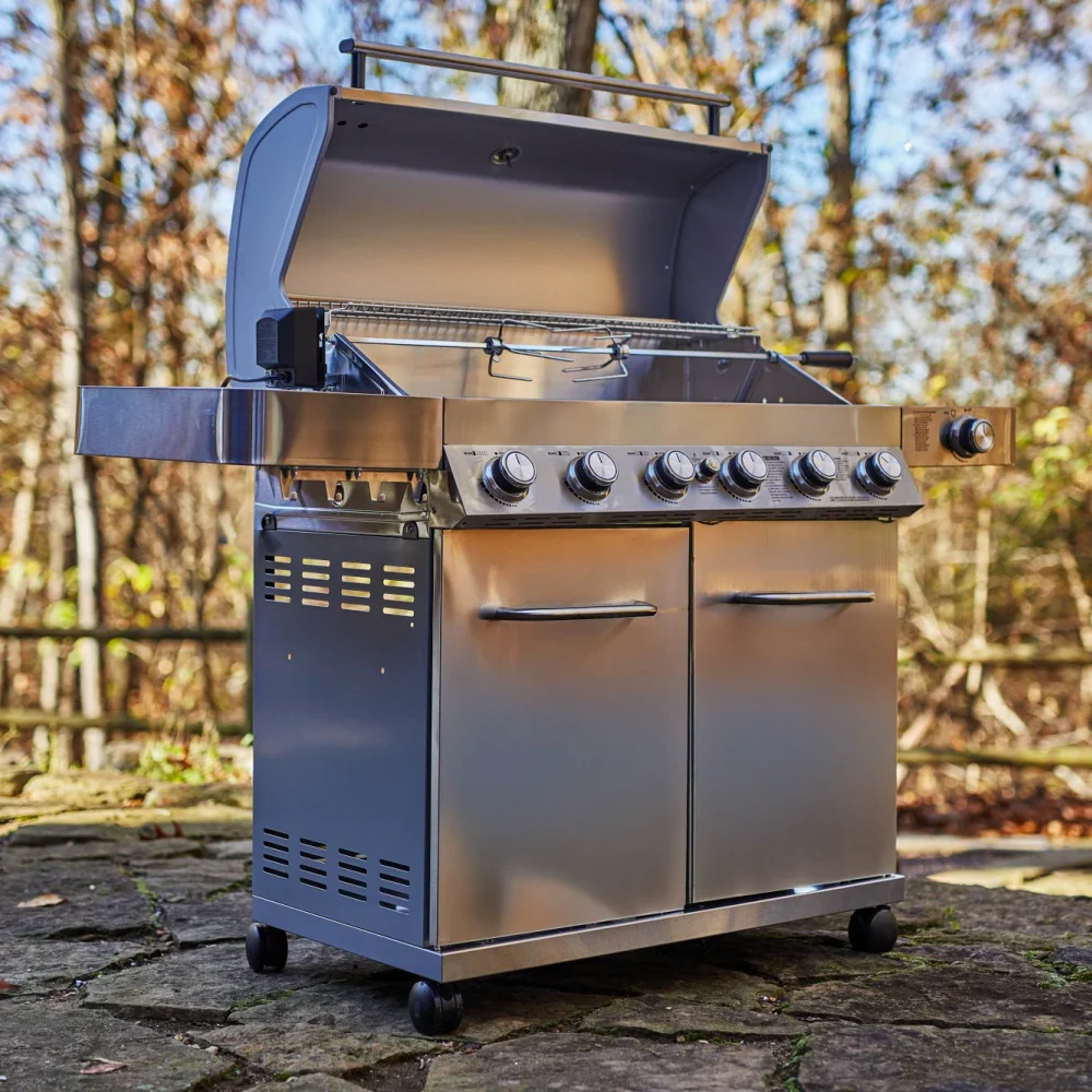 Monument Classic Propane Gas Frilll in Stainless Steel with 6 Burners (77352) - Image 4