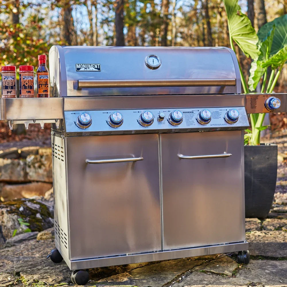 Monument Classic Propane Gas Frilll in Stainless Steel with 6 Burners (77352) - Image 5