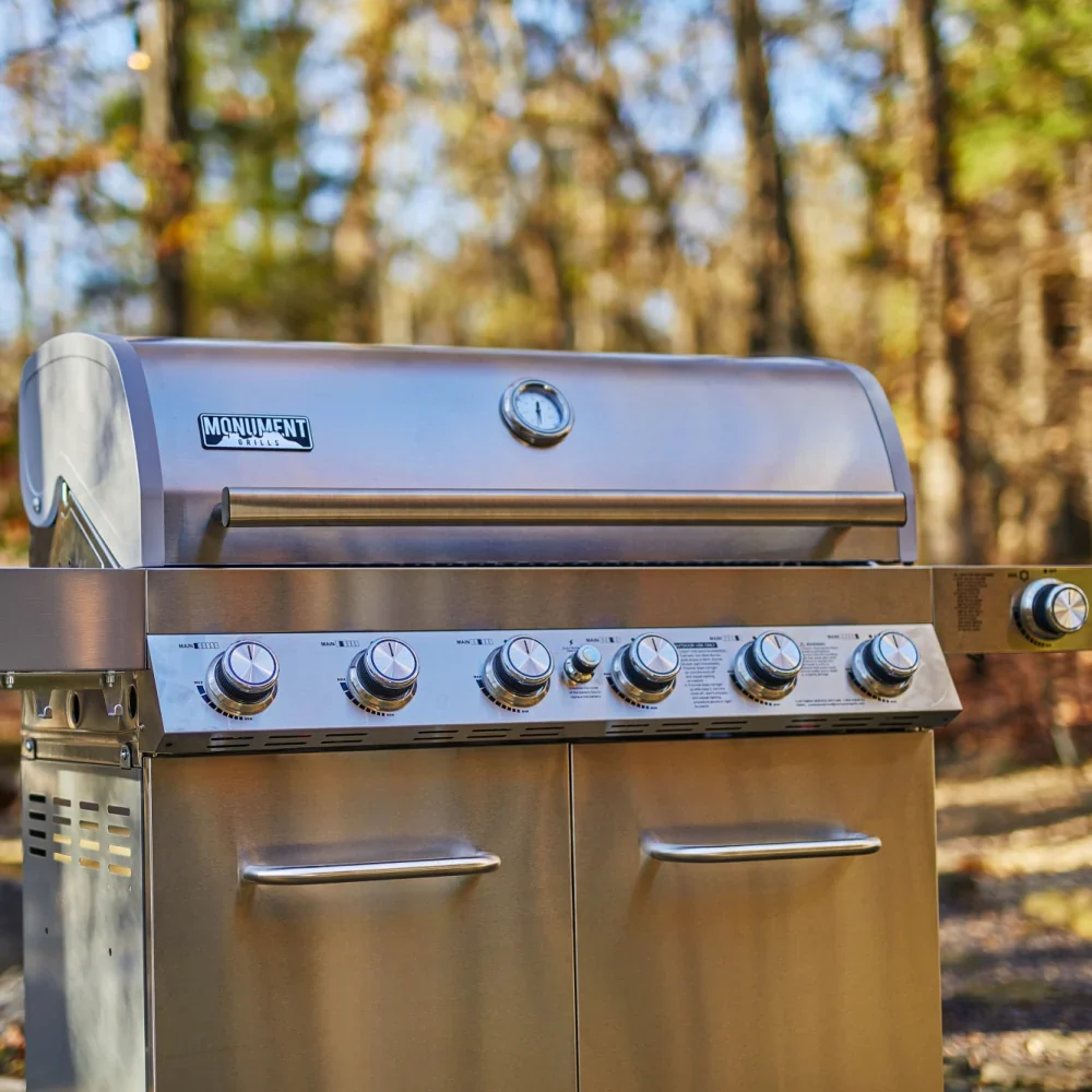 Monument Classic Propane Gas Frilll in Stainless Steel with 6 Burners (77352) - Image 7