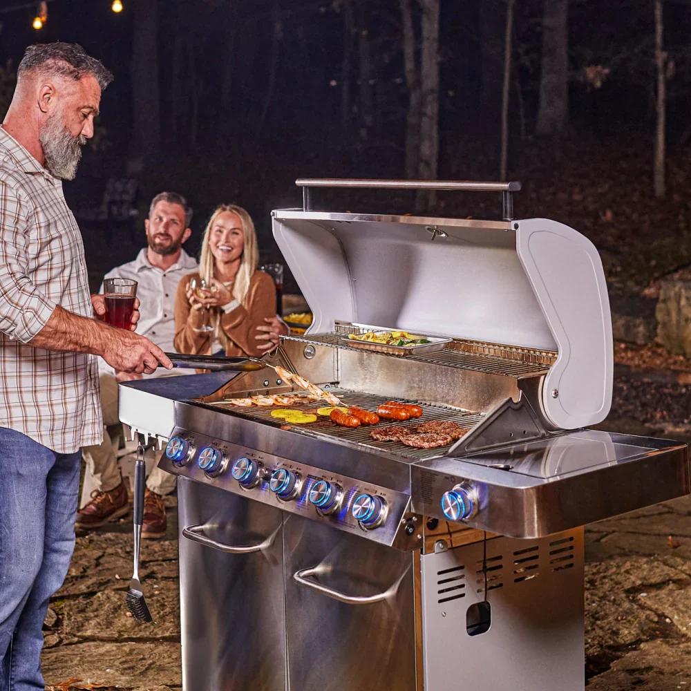 Monument Classic Propane Gas Frilll in Stainless Steel with 6 Burners (77352) - Image 8