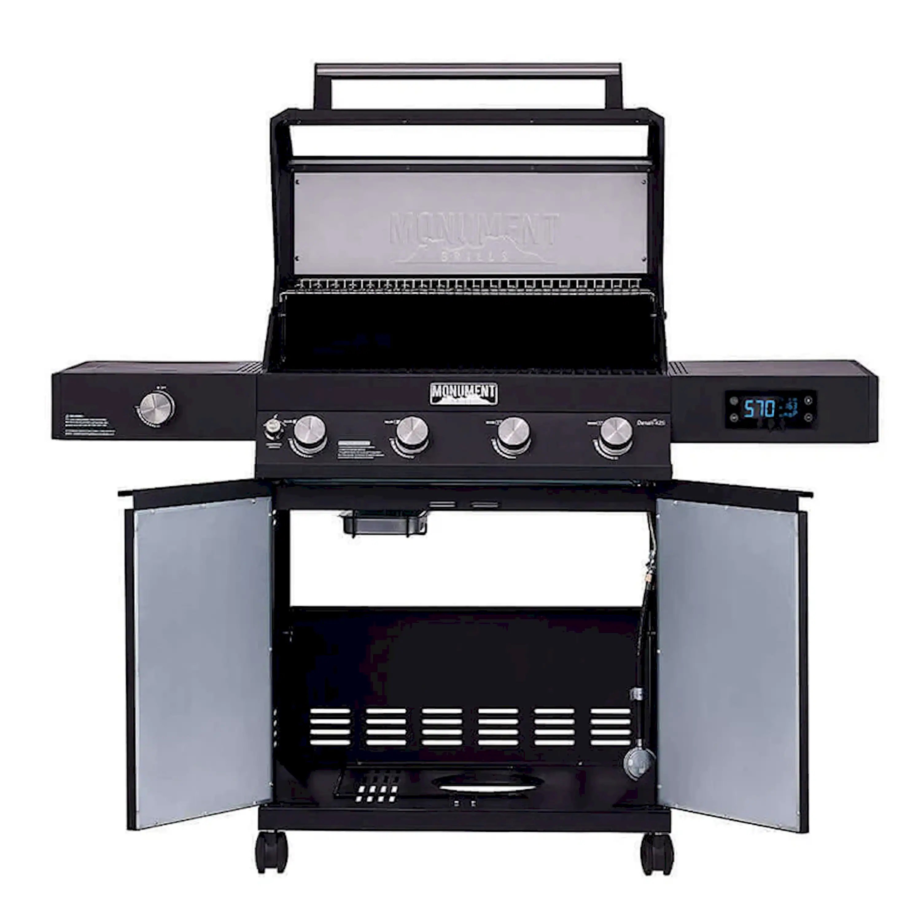 Monument Denali Smart Propane Gas Grill in Black with 4 Burners (D425) - Image 4