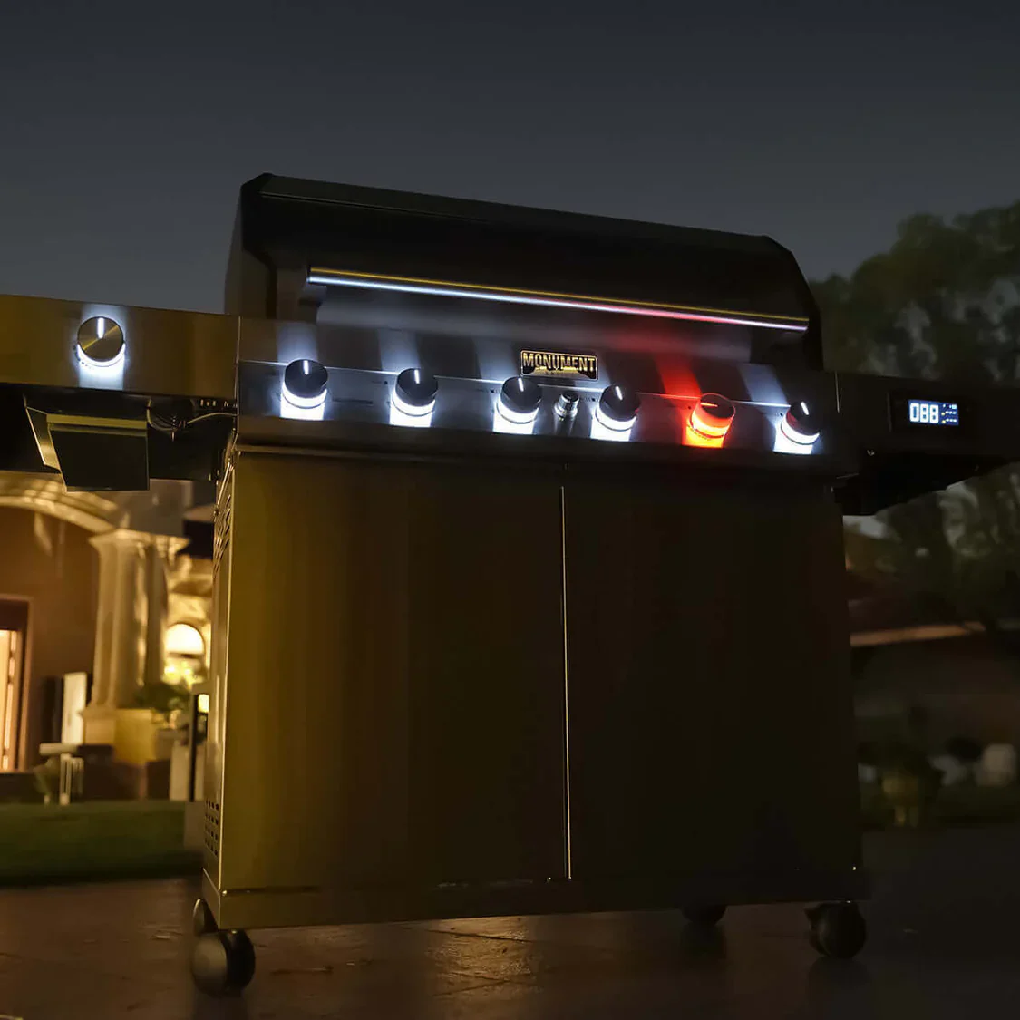 Monument Denali Smart Tech Propane Gas Grill in Stainless Steel with 6 Burners & Grill Cover (D605P) - Image 15