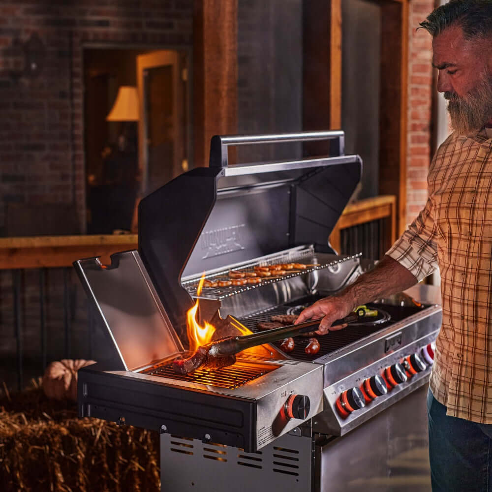 Monument Denali Smart Tech Propane Gas Grill in Stainless Steel with 6 Burners & Grill Cover (D605P) - Image 24