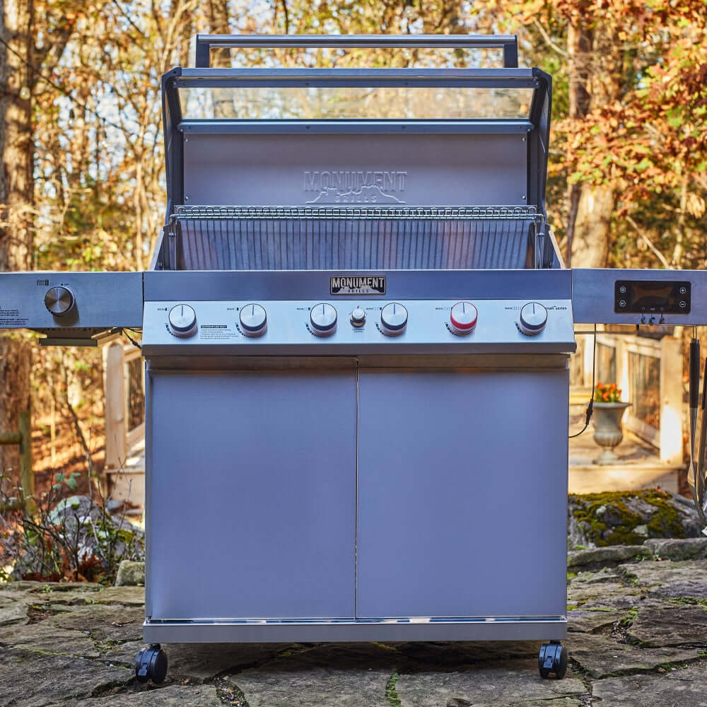 Monument Denali Smart Tech Propane Gas Grill in Stainless Steel with 6 Burners & Grill Cover (D605P) - Image 3