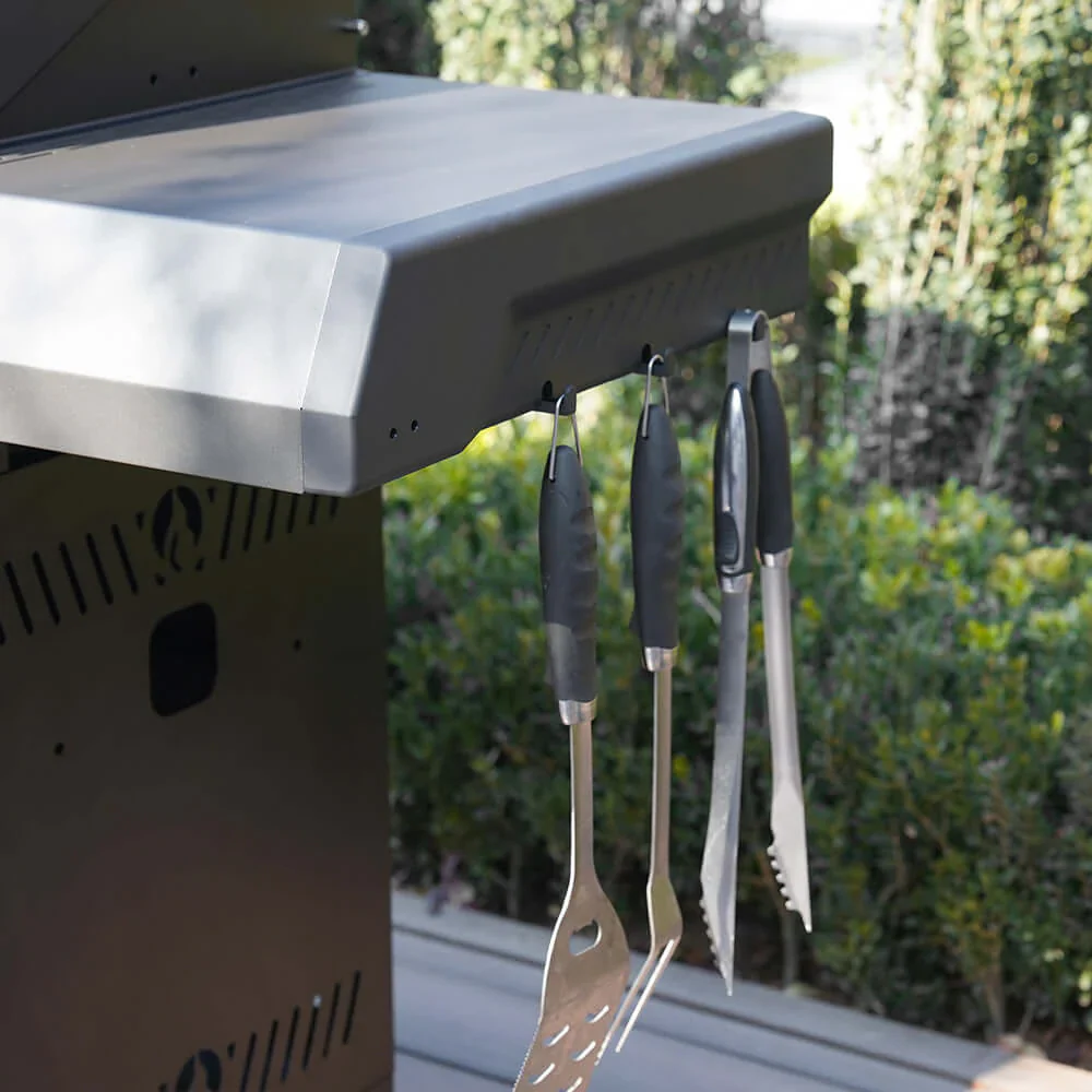 Monument Eminence Fortified Propane Gas Grill in Black Powder Coated with 4 Burners (E425) - Image 9