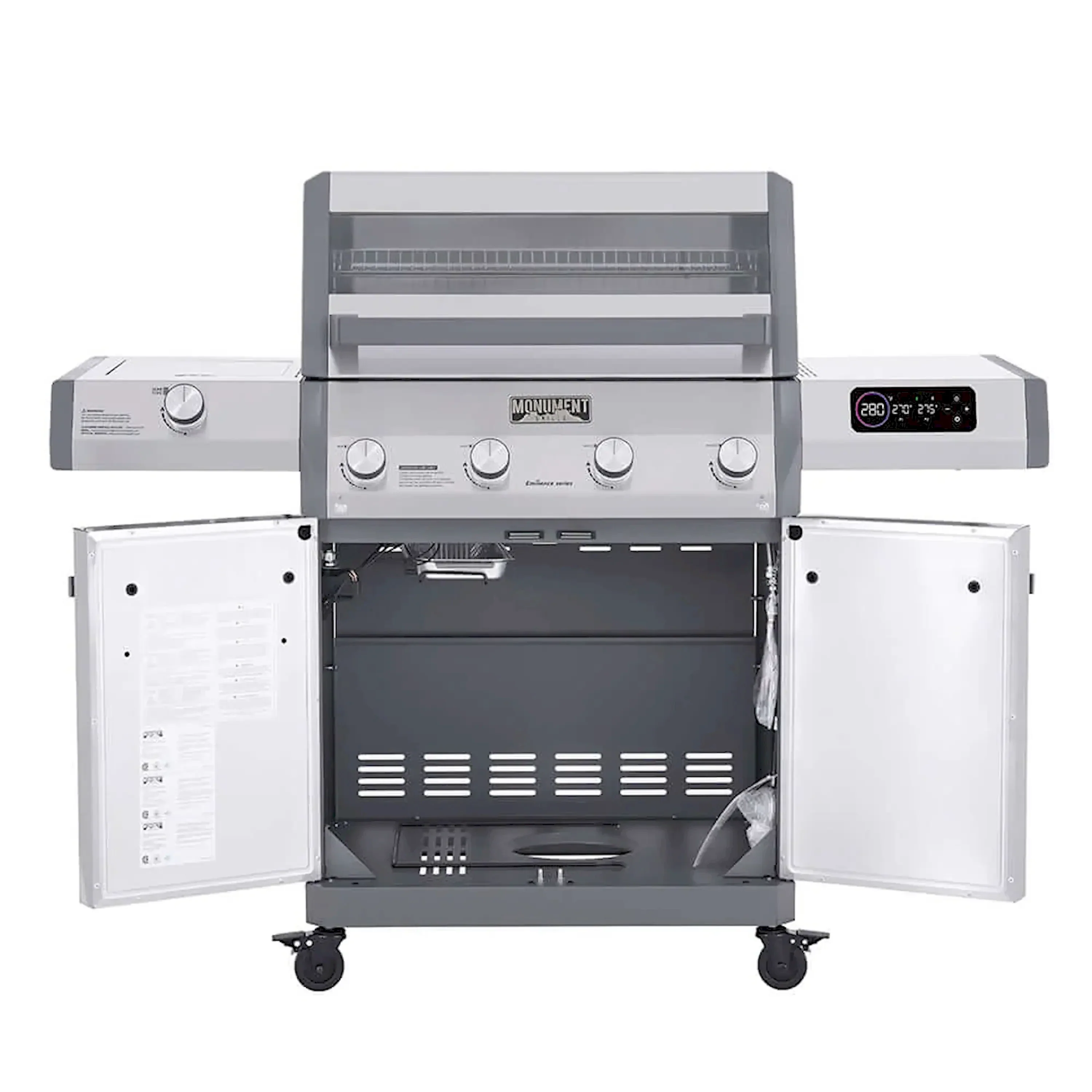 Monument Eminence Tech Propane Gas Grill in Stainless Steel with 4 Burners (E405) - Image 4