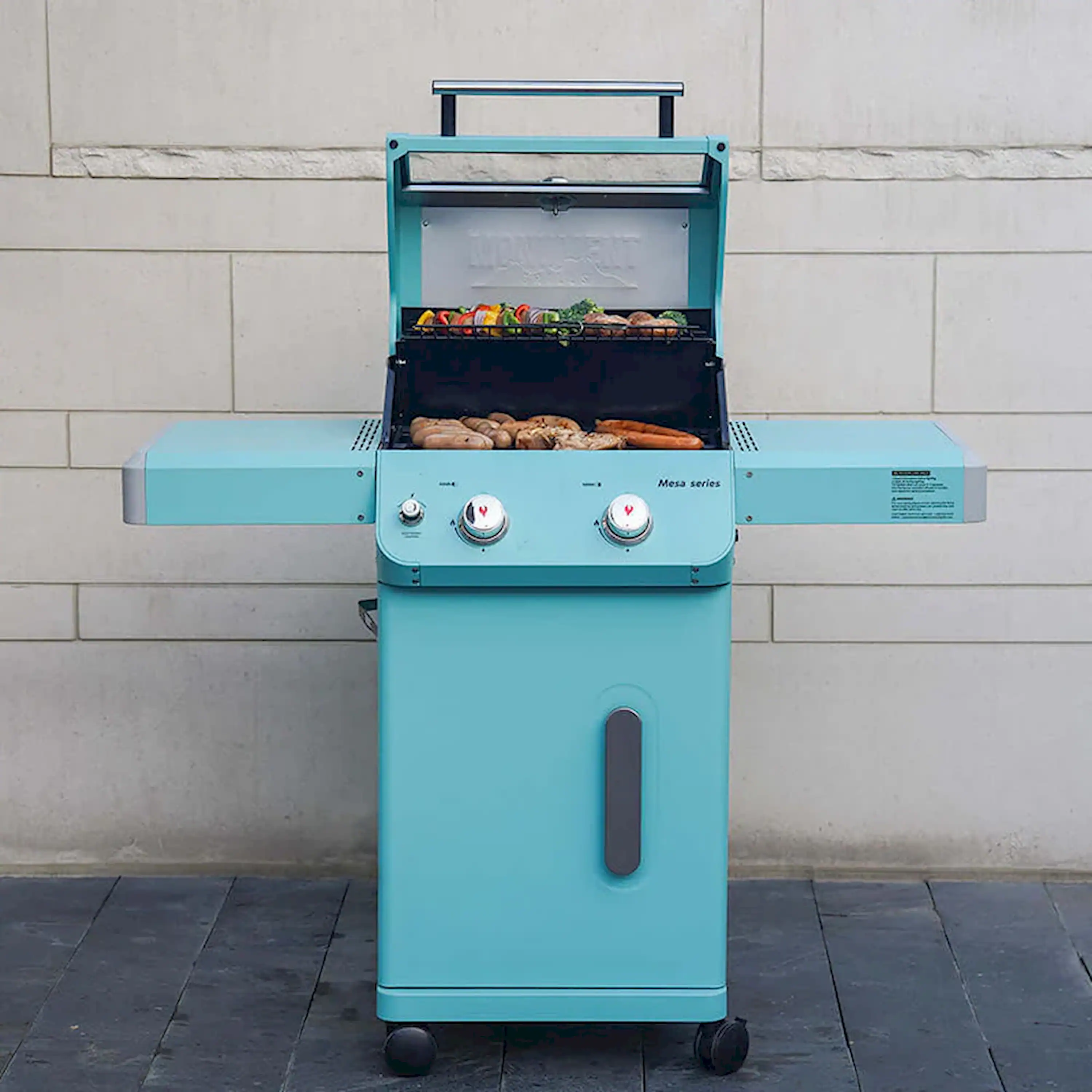 Monument Mesa Propane Gas Grill in Green Powder Coated with 2 Burners (M200G) - Image 2