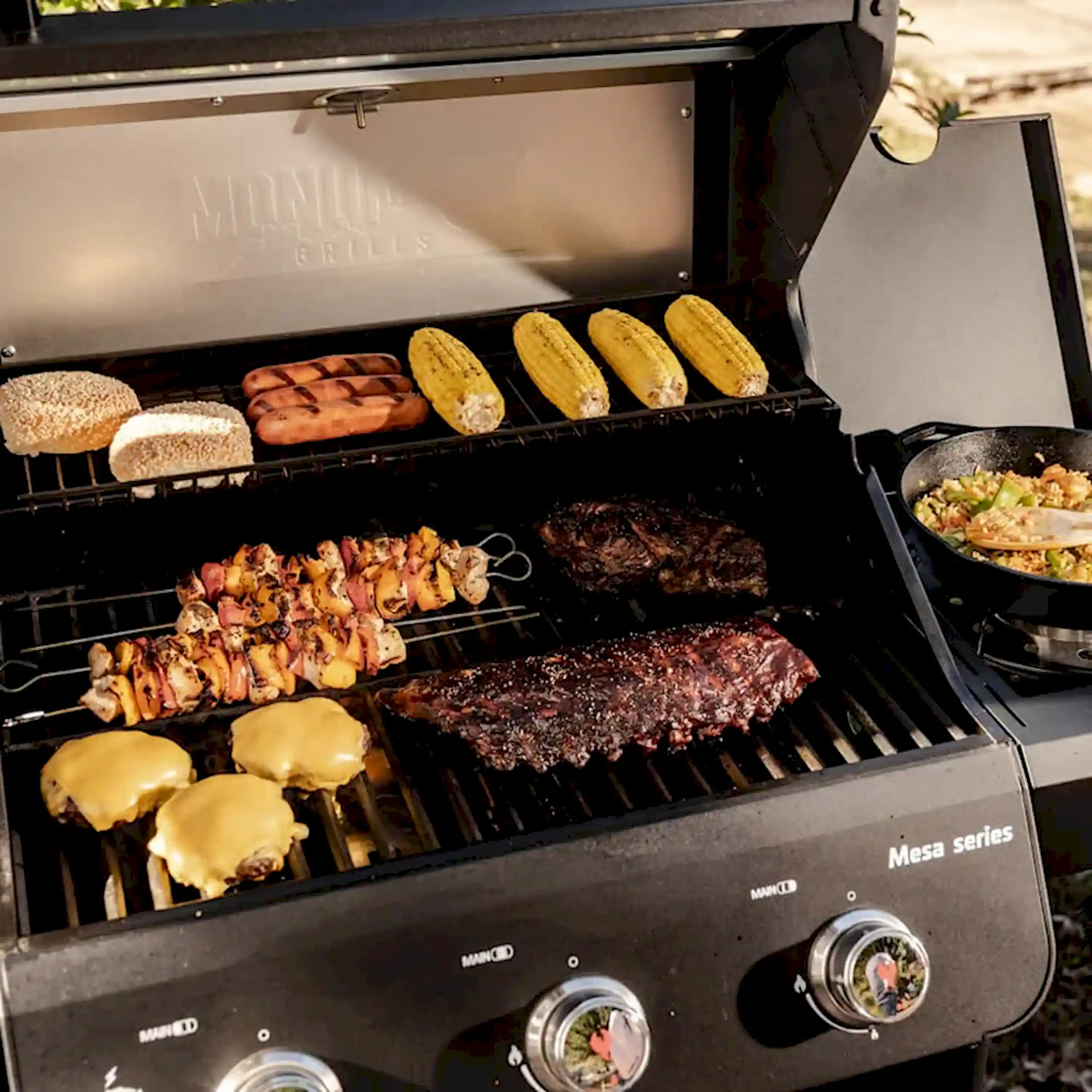 Monument Mesa Propane Gas Grill in Black with 3 Burners (M325) - Image 8