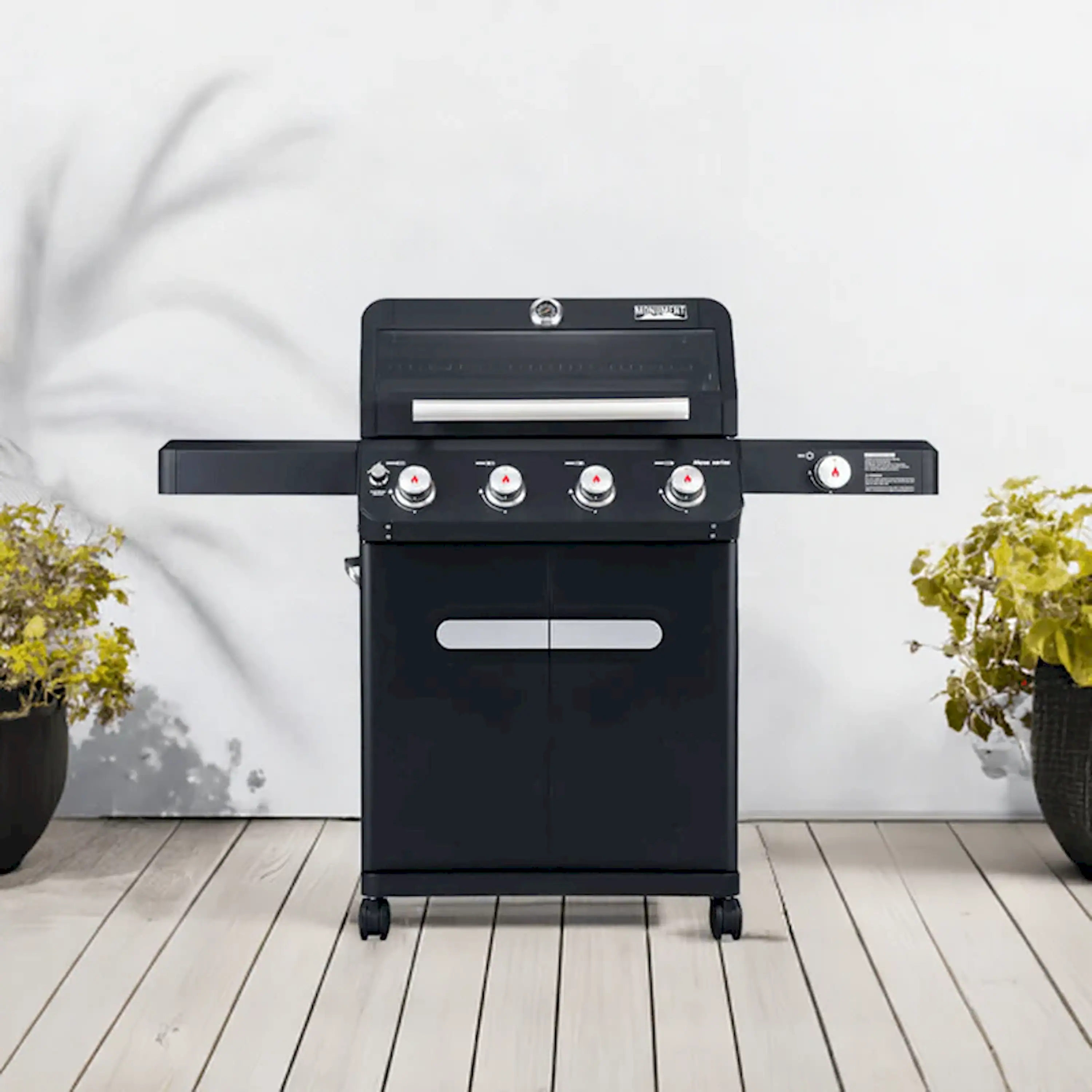Monument Mesa 4 Burner Black Powder Coated Propane Gas Grill (M425) - Image 2