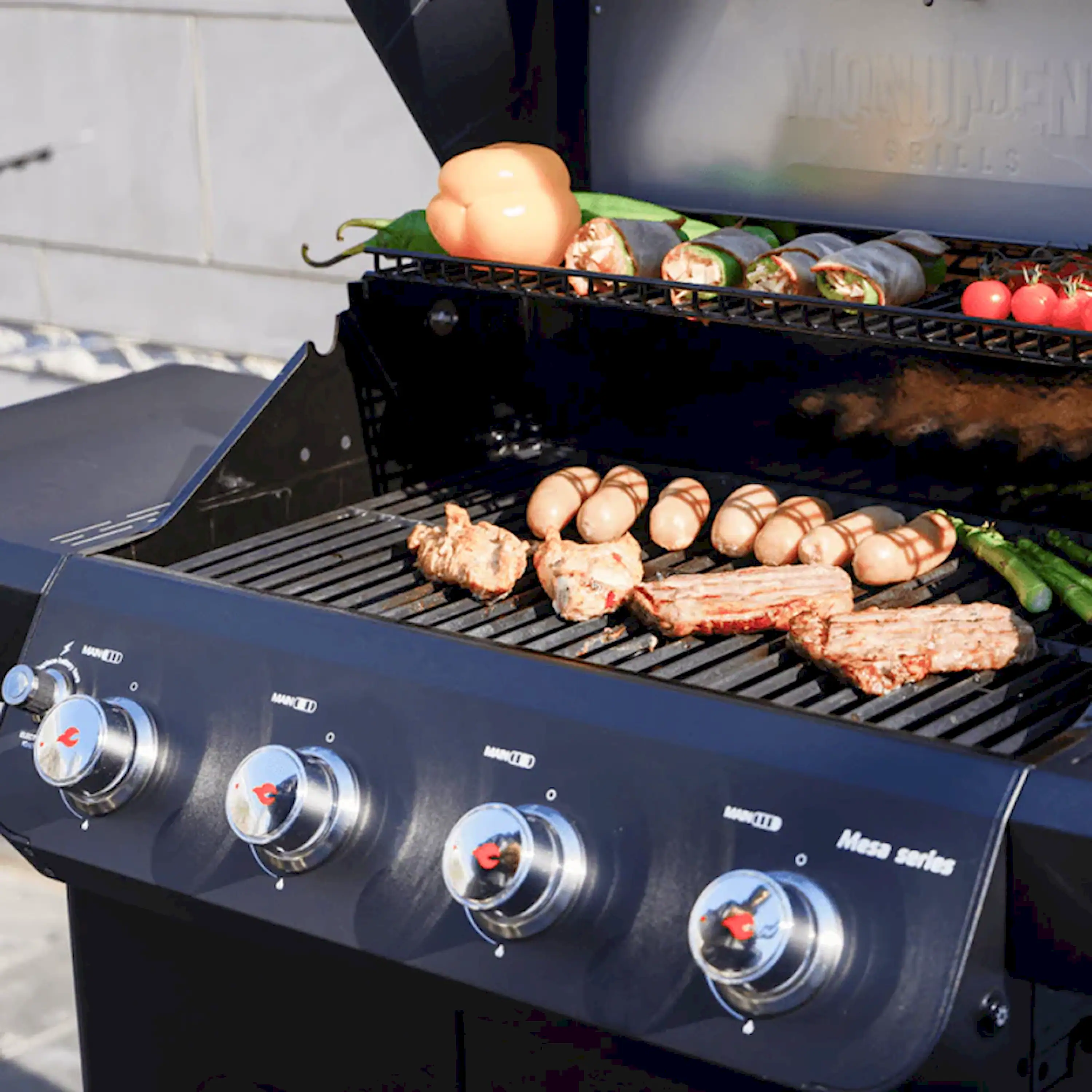 Monument Mesa 4 Burner Black Powder Coated Propane Gas Grill (M425) - Image 8