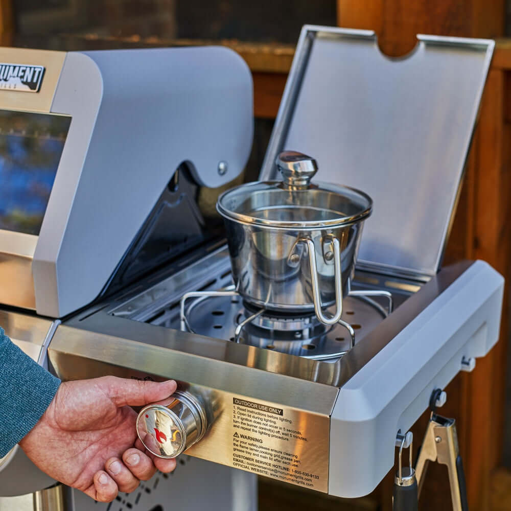 Monument Mesa Propane Gas Grill in Stainless Steel with 4 Burners (M415BZ) - Image 9
