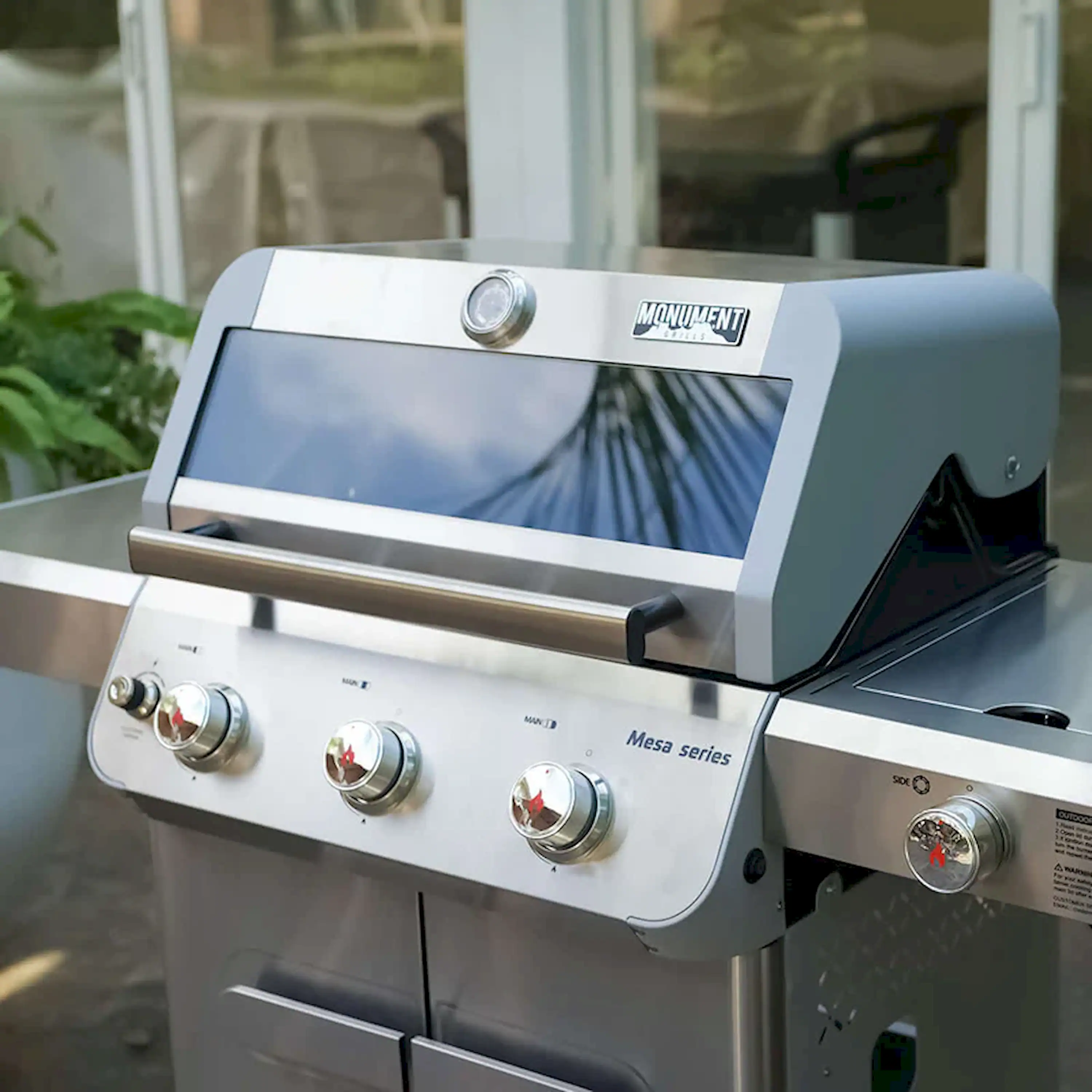Monument Mesa Propane Gas Grill in Stainless Steel with 3 Burners (M305) - Image 9