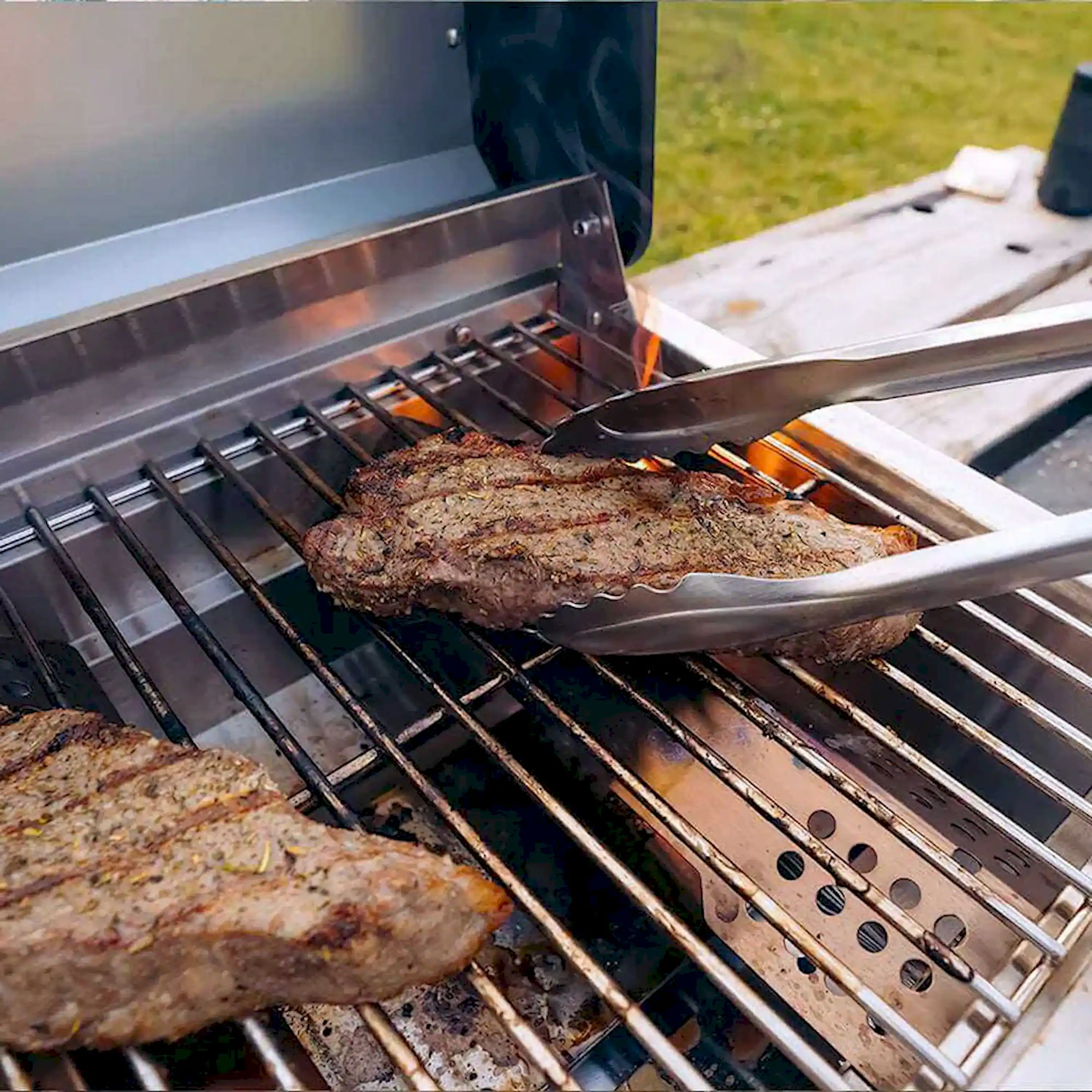 Monument Table Top Propane Gas Grill in Stainless Steel with 2 Burners (G22) - Image 6
